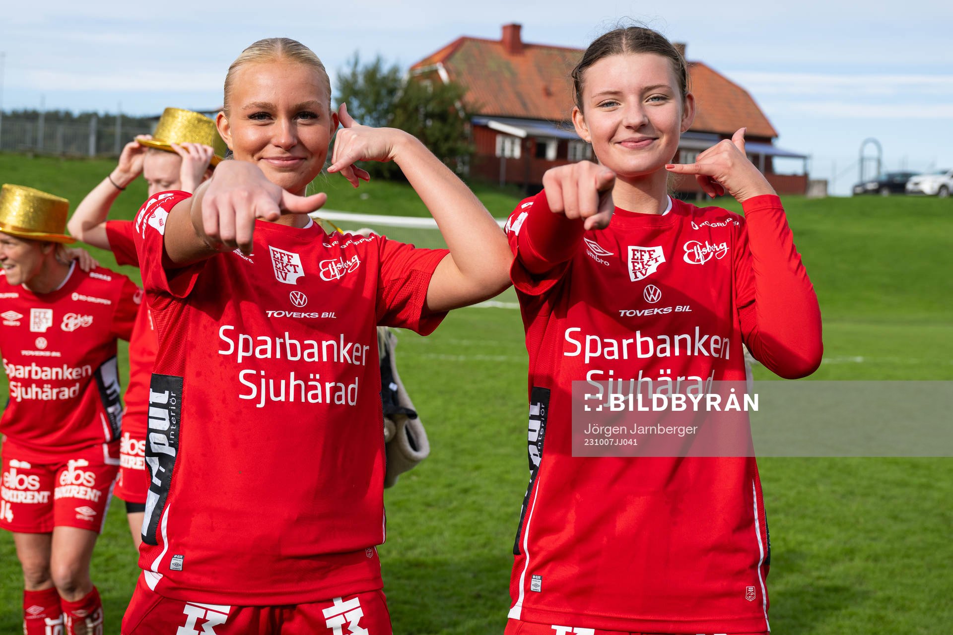 Elfsborgs spelare och ledare firar seriesegern