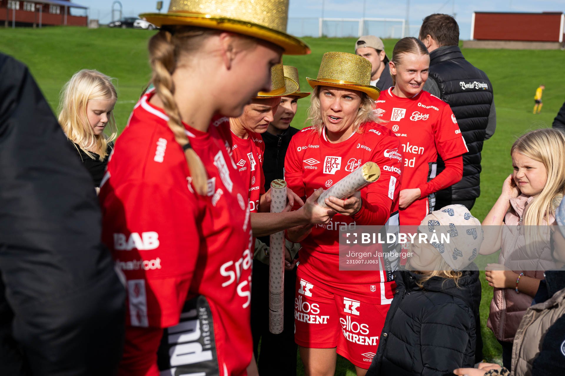 Elfsborgs spelare och ledare firar seriesegern