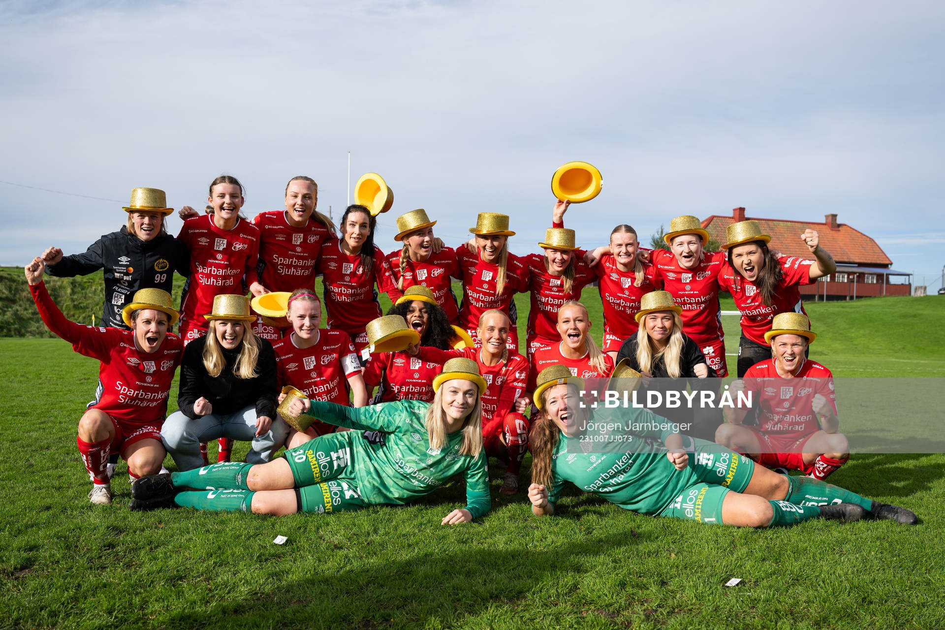 Elfsborgs spelare och ledare firar seriesegern