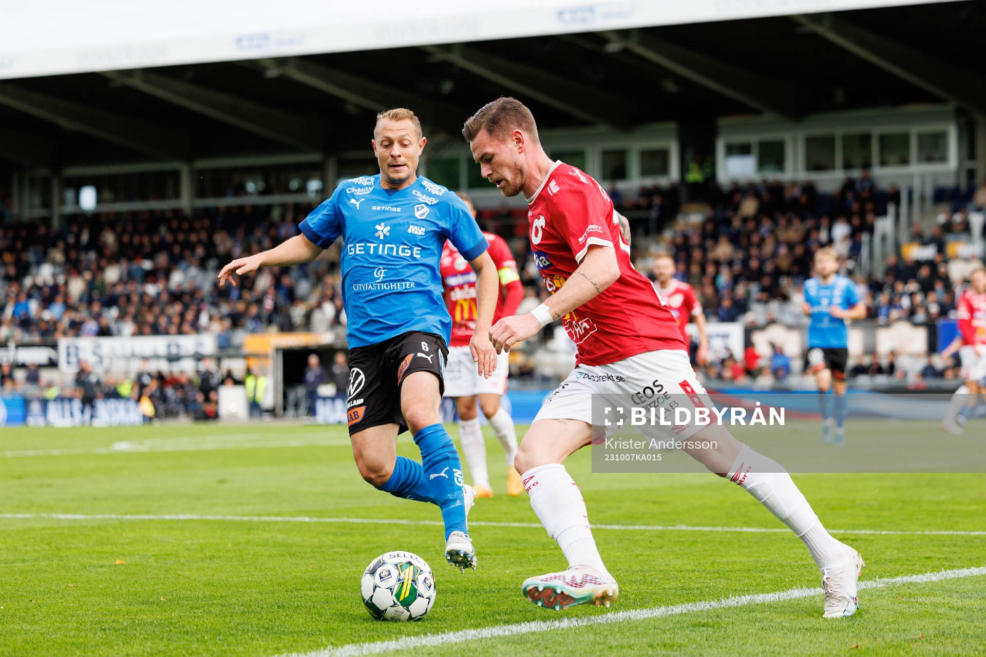 Halmstads Joel Allansson och Degerfors Rasmus Örqvist