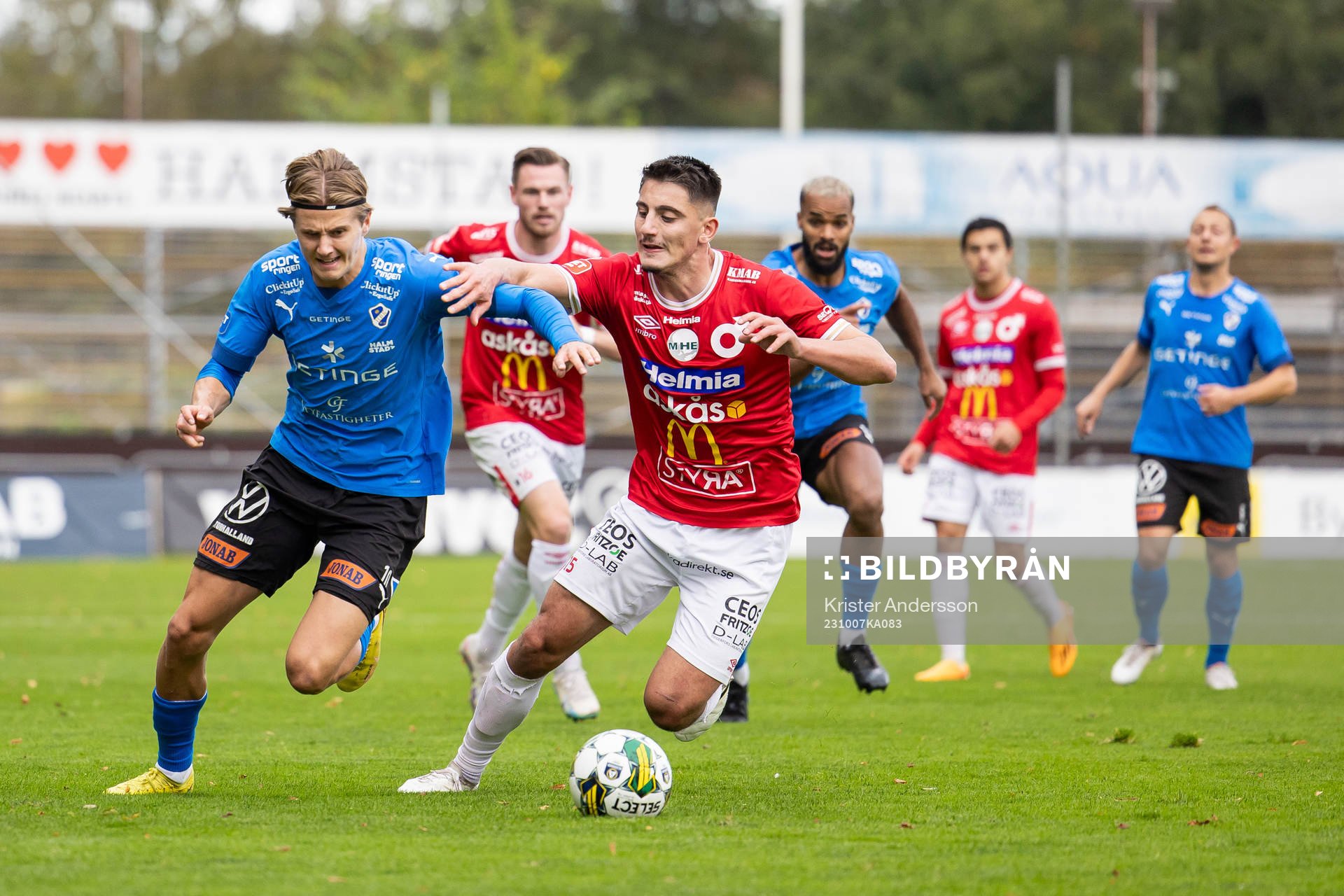 Halmstads Erik Ahlstrand och Degerfors Seid Korac