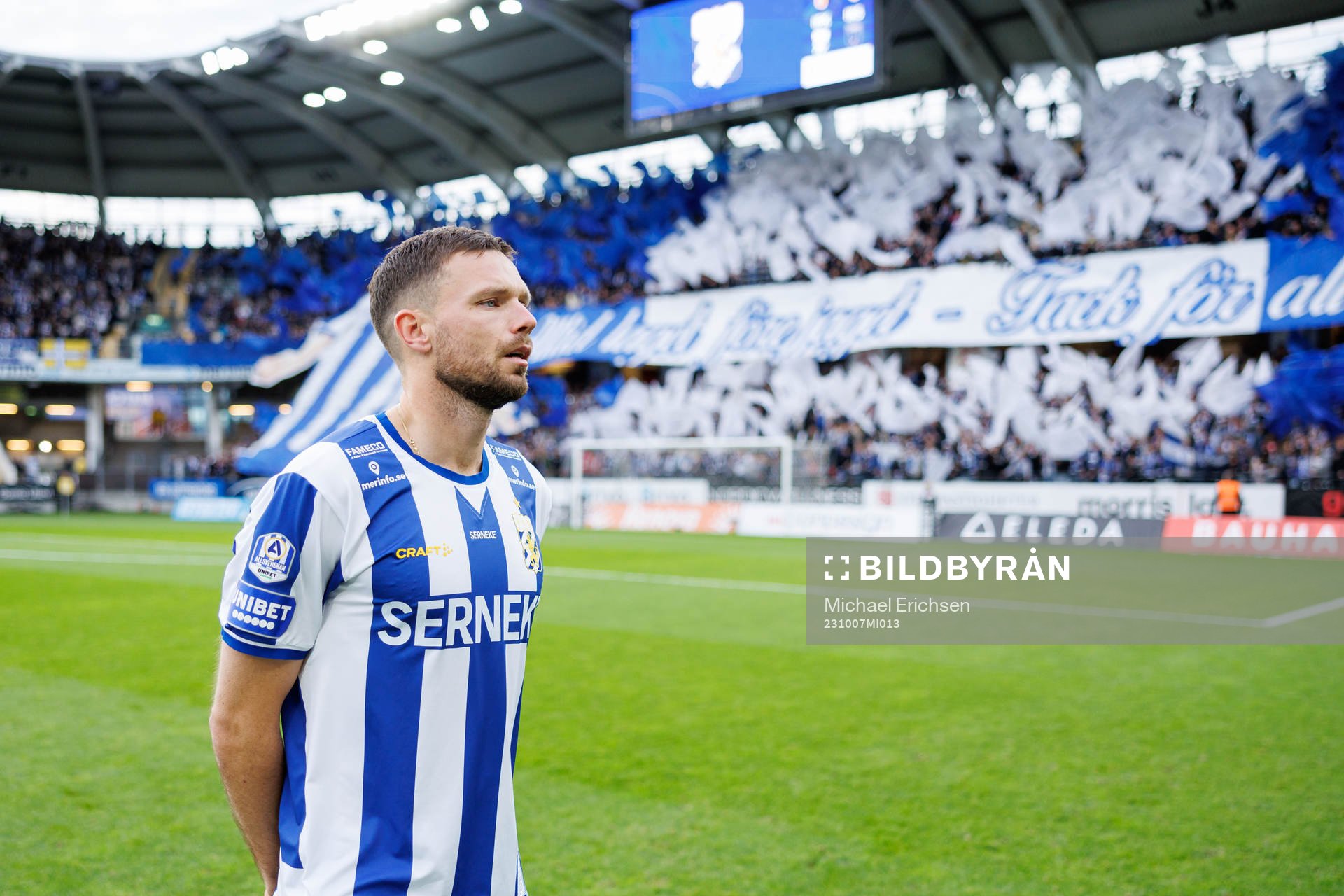 Marcus Berg hyllas innan fotbollsmatchen i Allsvenskan