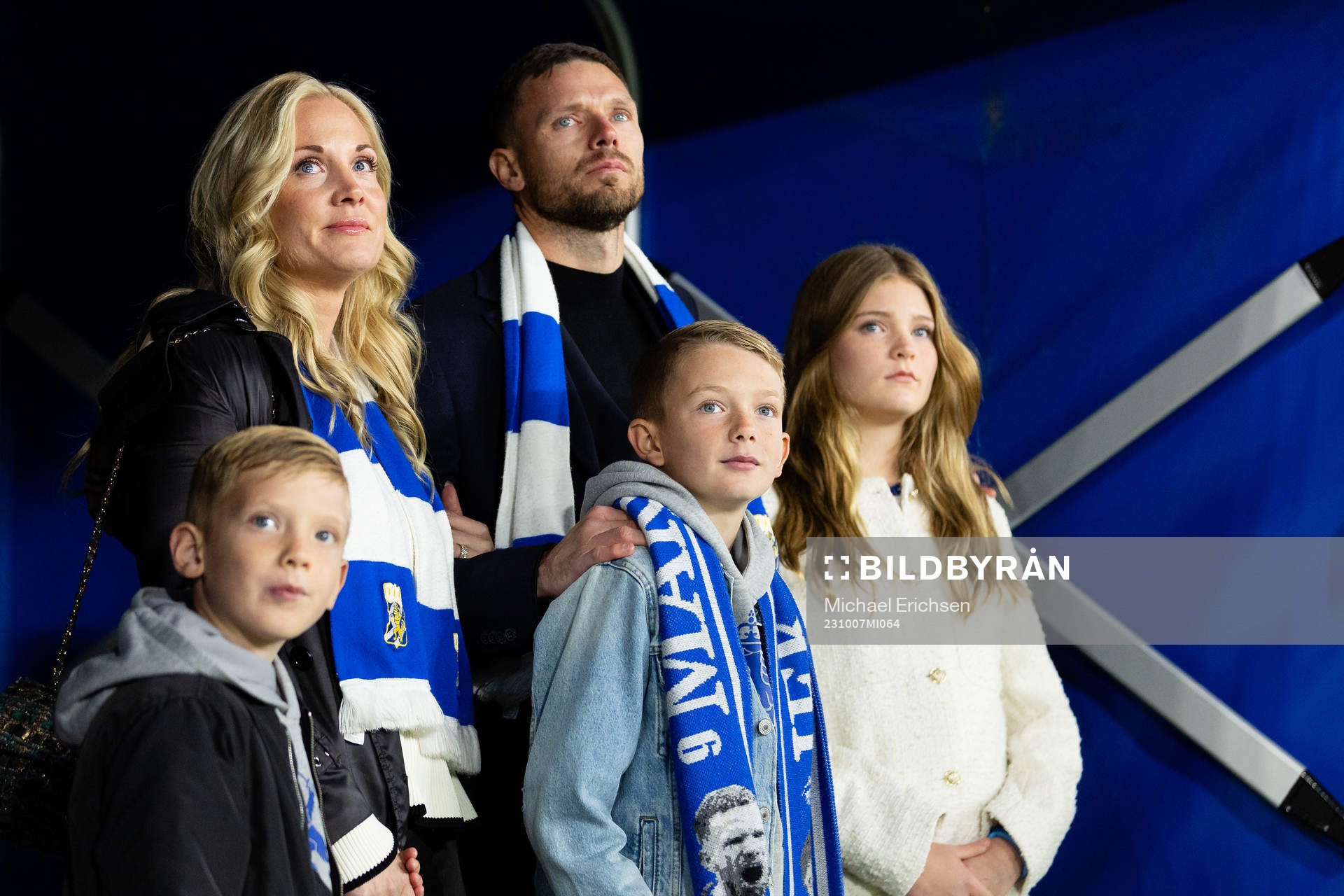 IFK Göteborgs Marcus Berg med familj hyllas