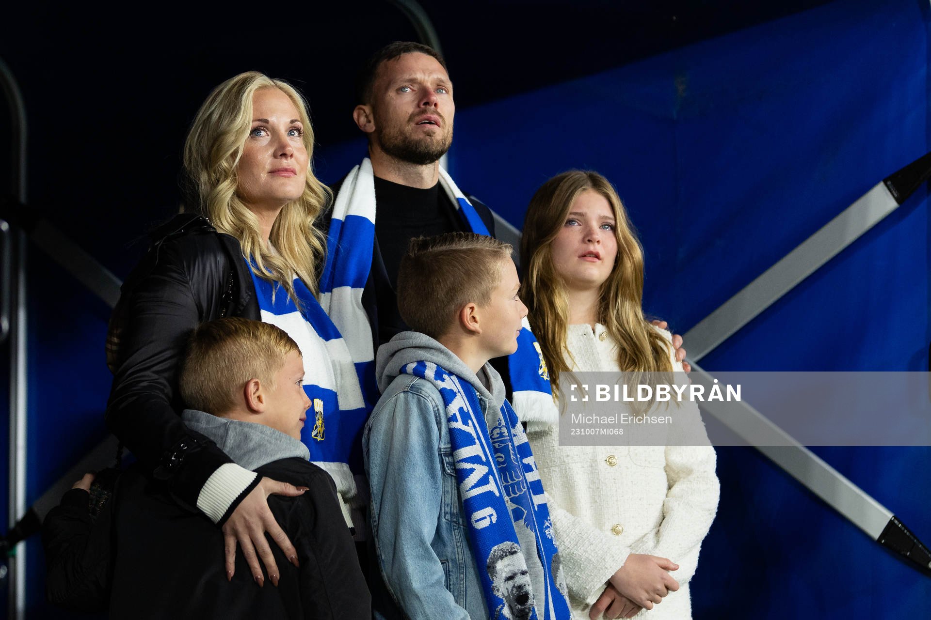 IFK Göteborgs Marcus Berg med sin familj hyllas