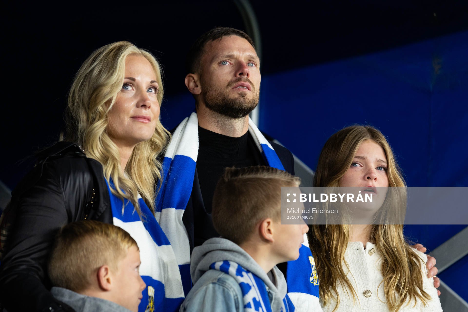 IFK Göteborgs Marcus Berg med sin familj hyllas