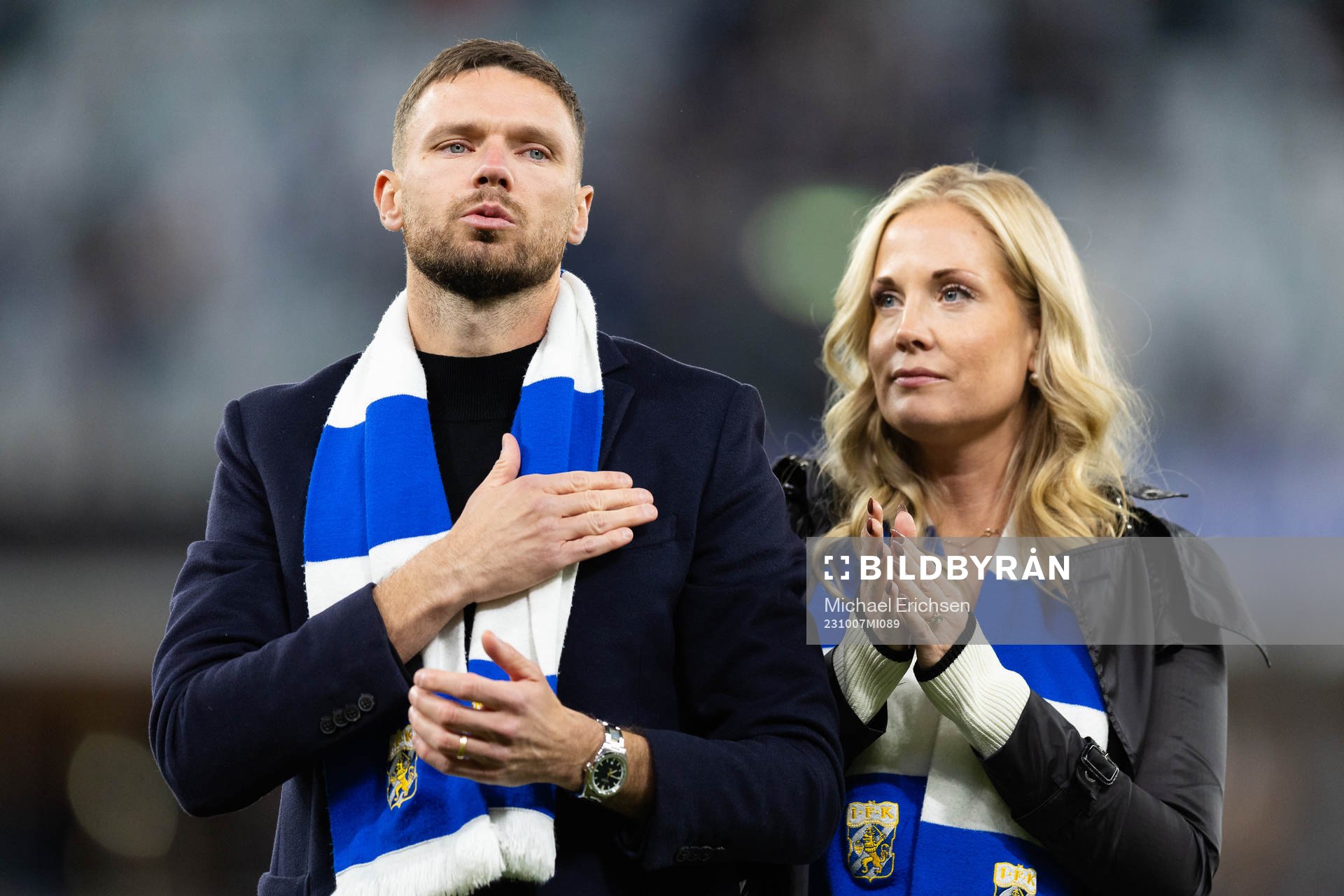 IFK Göteborgs Marcus Berg med sin fru Josefine Ringblom