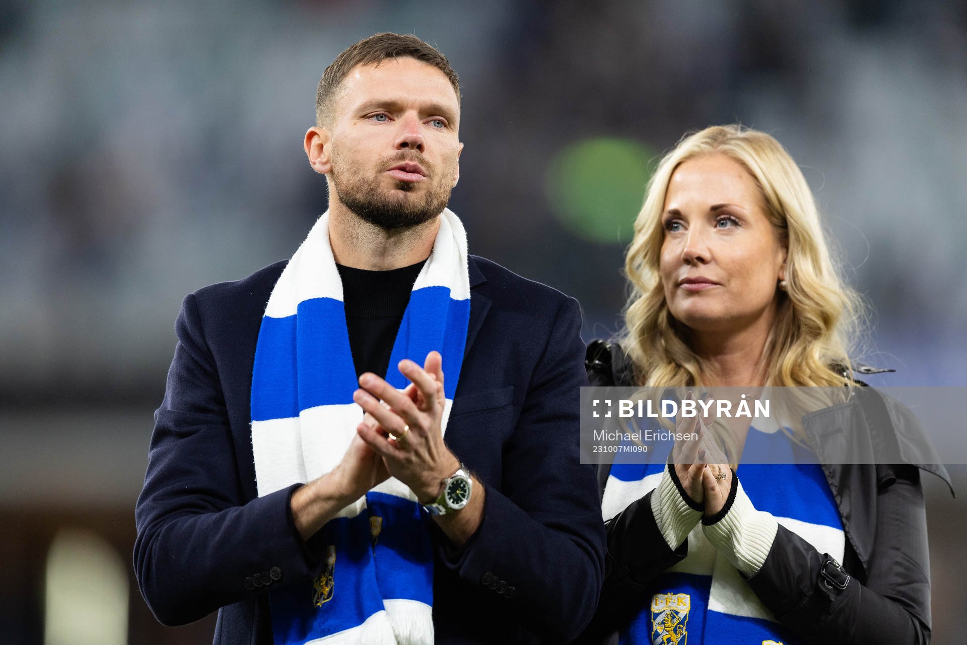 IFK Göteborgs Marcus Berg med sin fru Josefine Ringblom