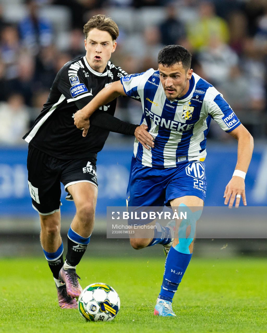 Sirius Adam Vikman och IFK Göteborgs Astrit Selmani