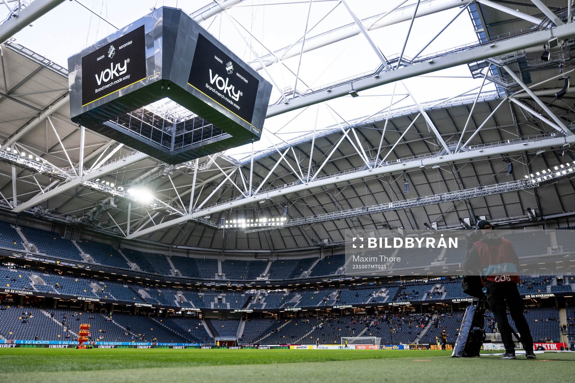 Interör vy över Friends Arena