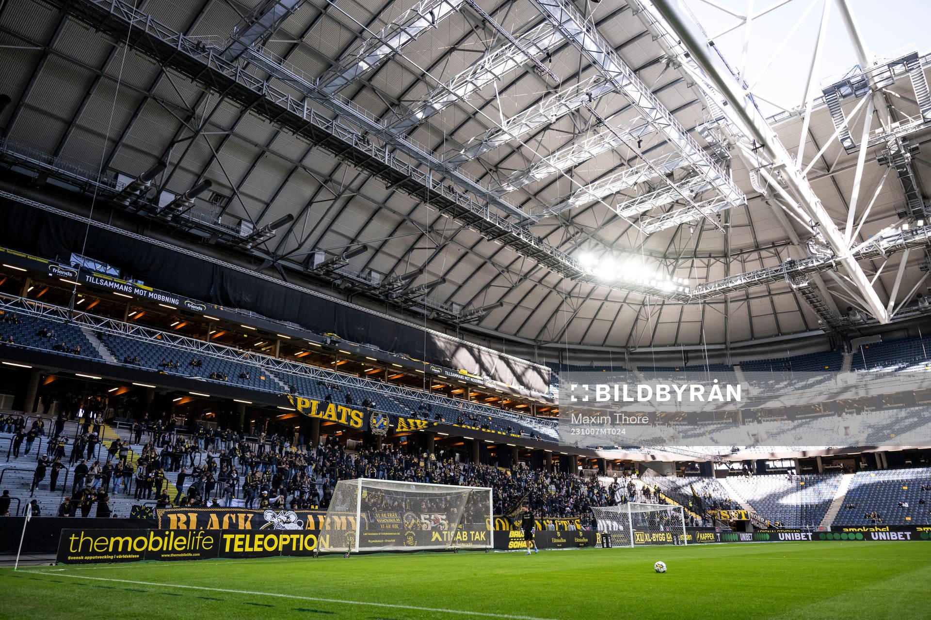 Interiör vy av Friends Arena
