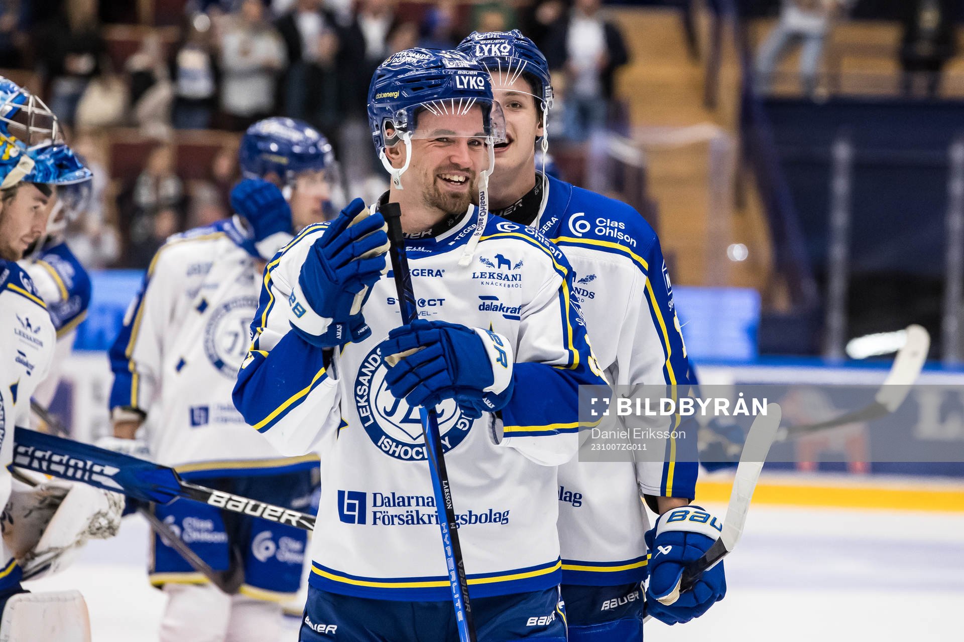 Leksands Eddie Larsson jublar