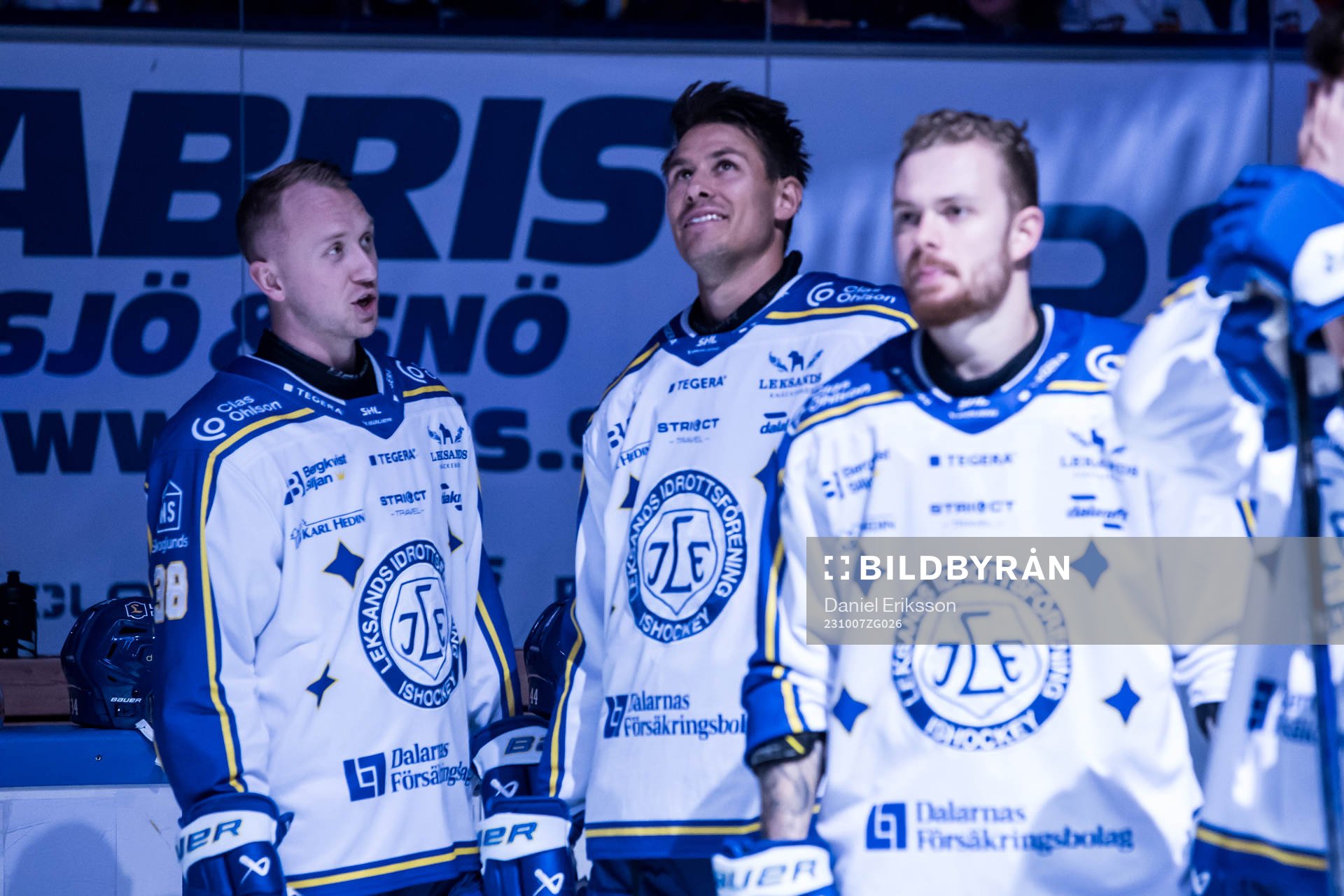 Leksands Jon Knuts innan ishockeymatchen i SHL mellan