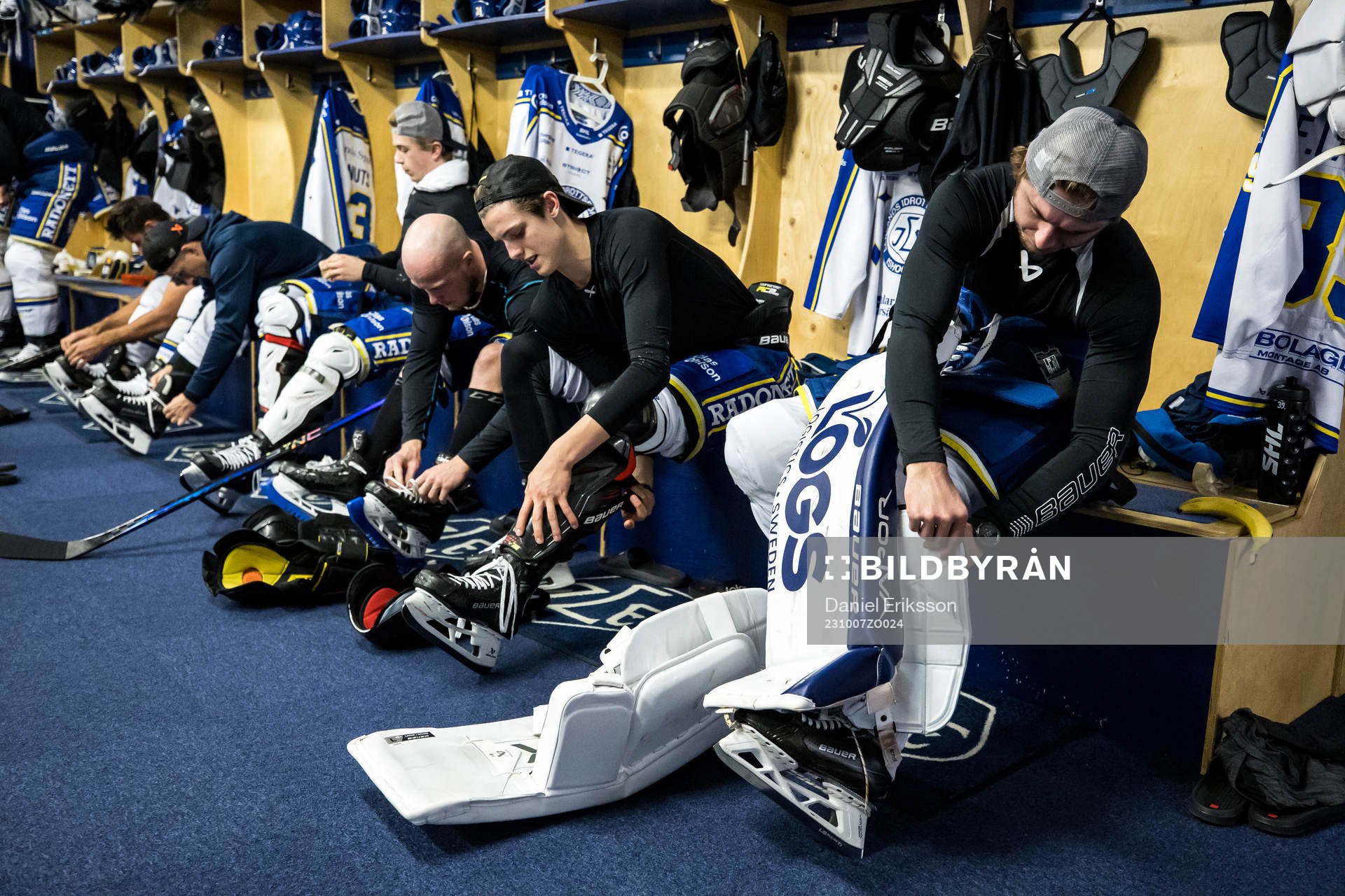 Leksands målvakt Filip Larsson och Leksands Anton