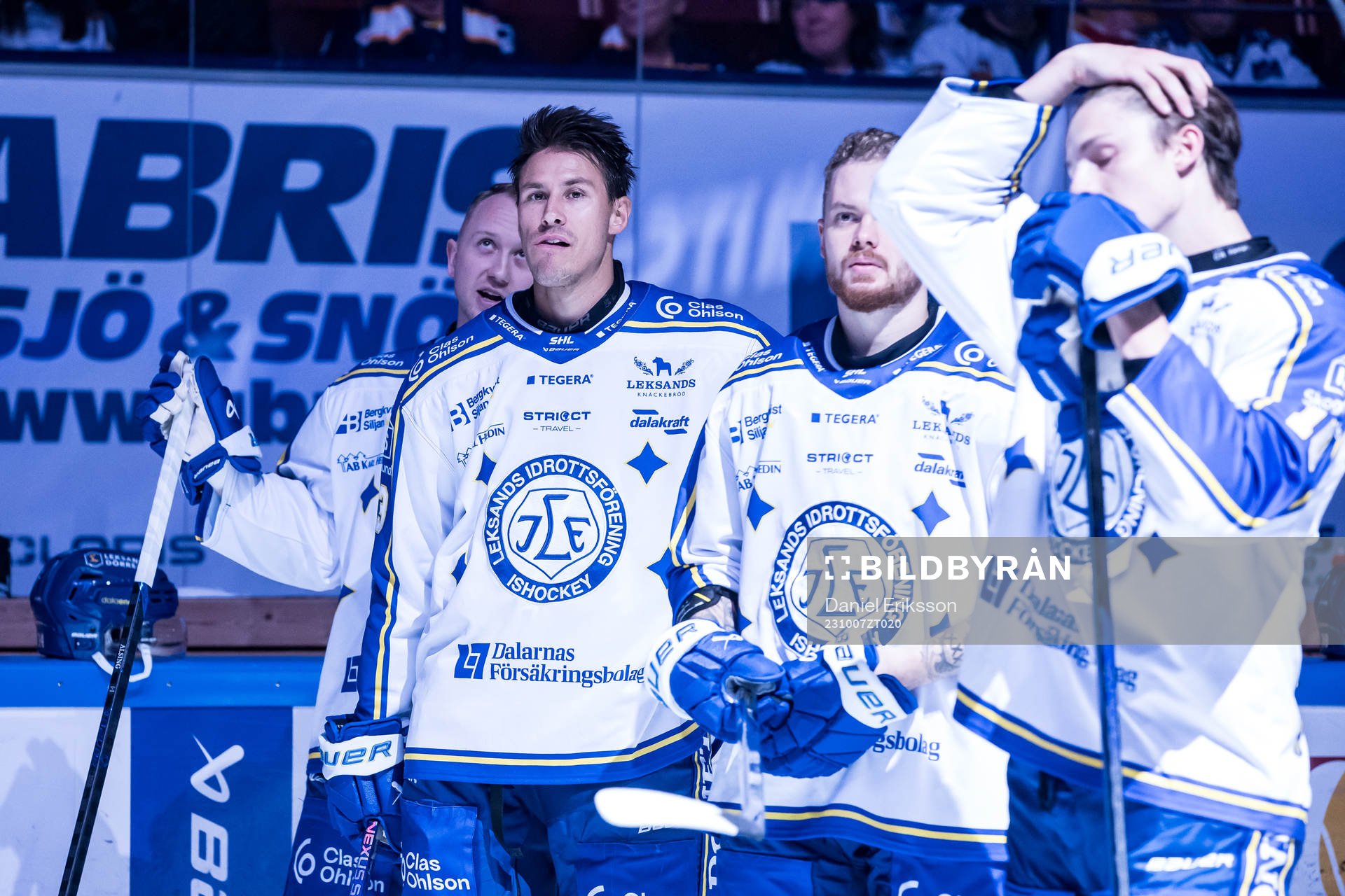 Leksands Jon Knuts innan ishockeymatchen i SHL mellan