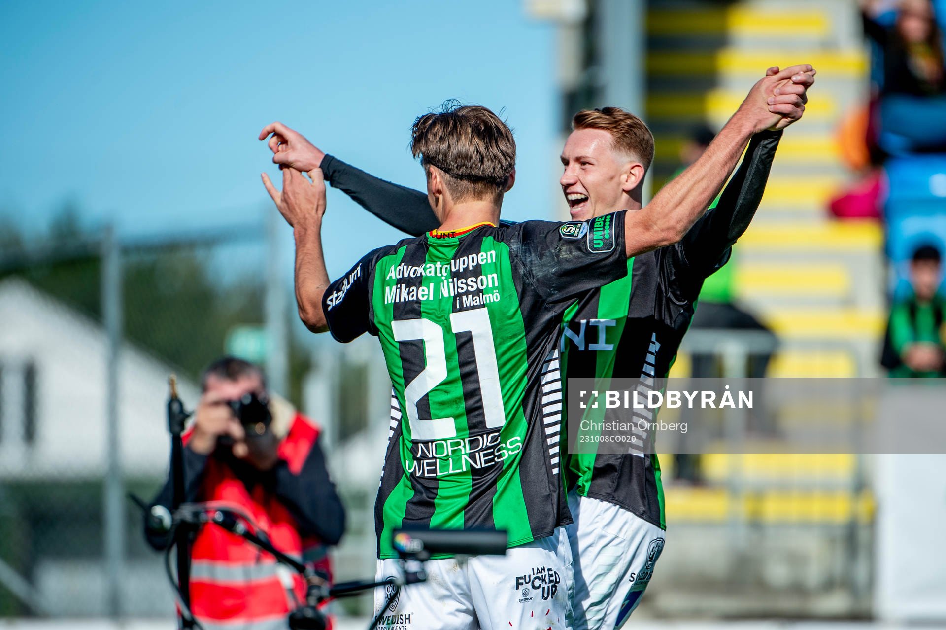 GAISs Axel Henriksson jublar med Julius Lindberg