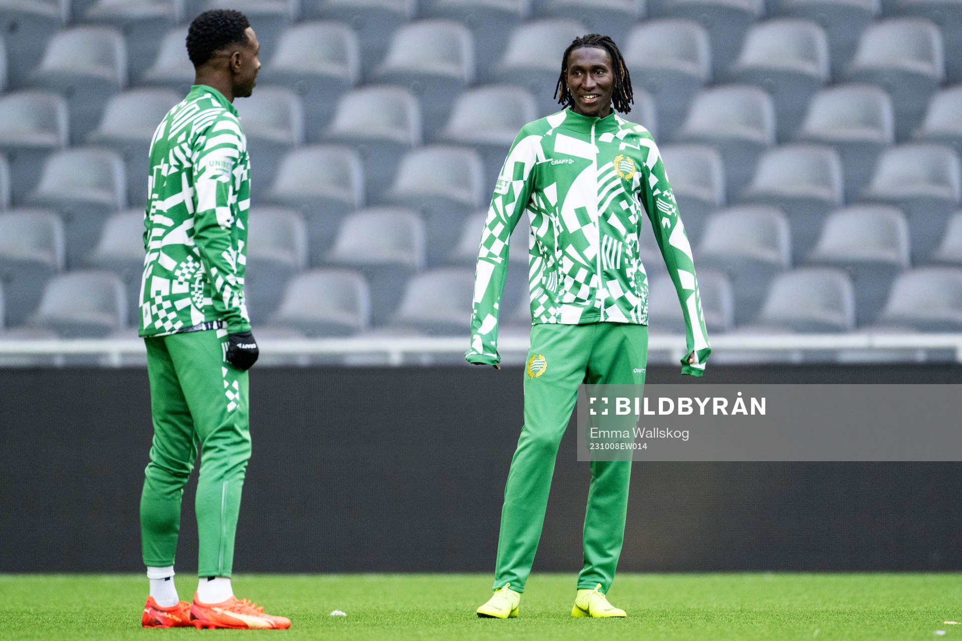 Hammarbys Shaquille Pinas och Bubacarr Trawally