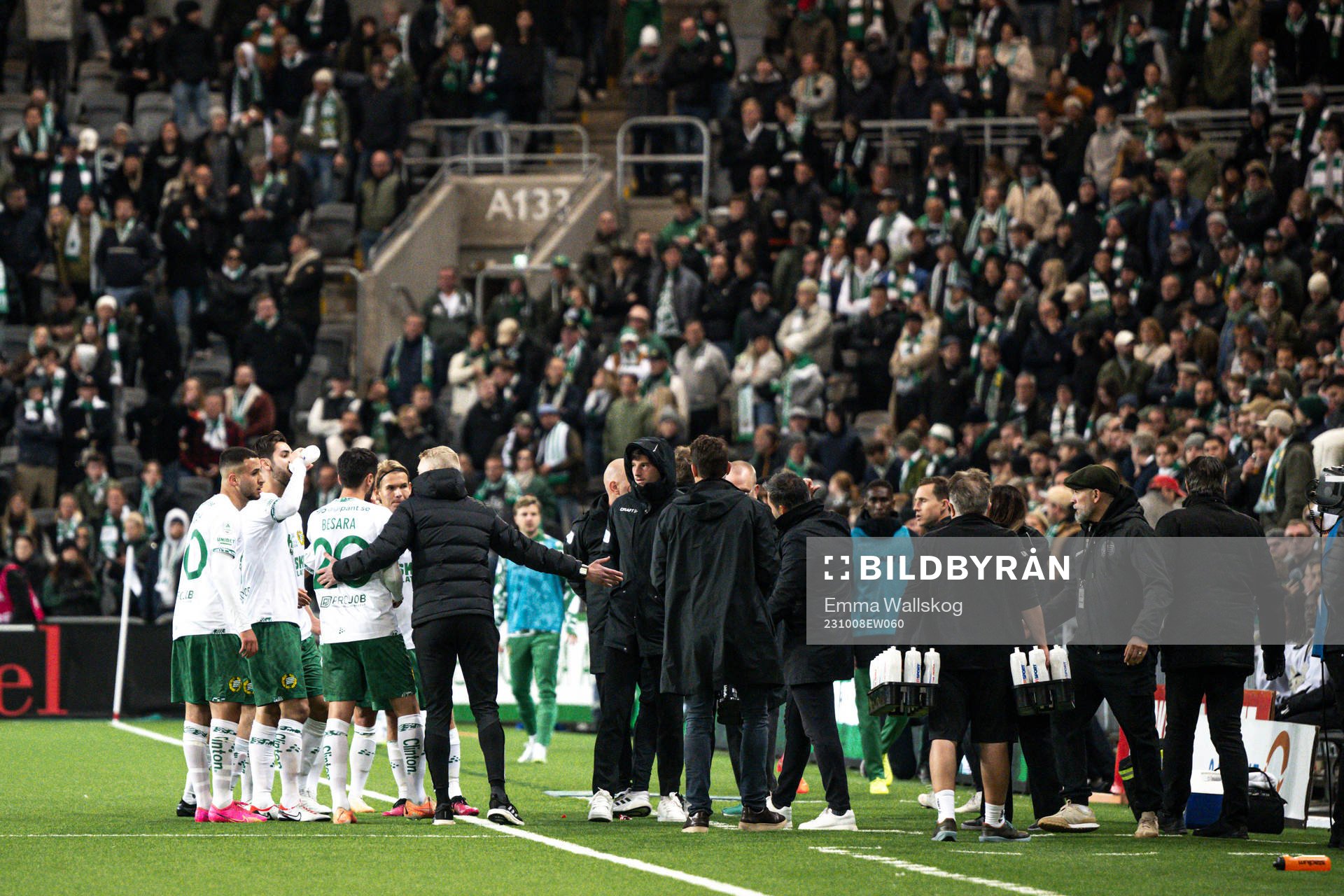 Matchen tillfälligt avbruten