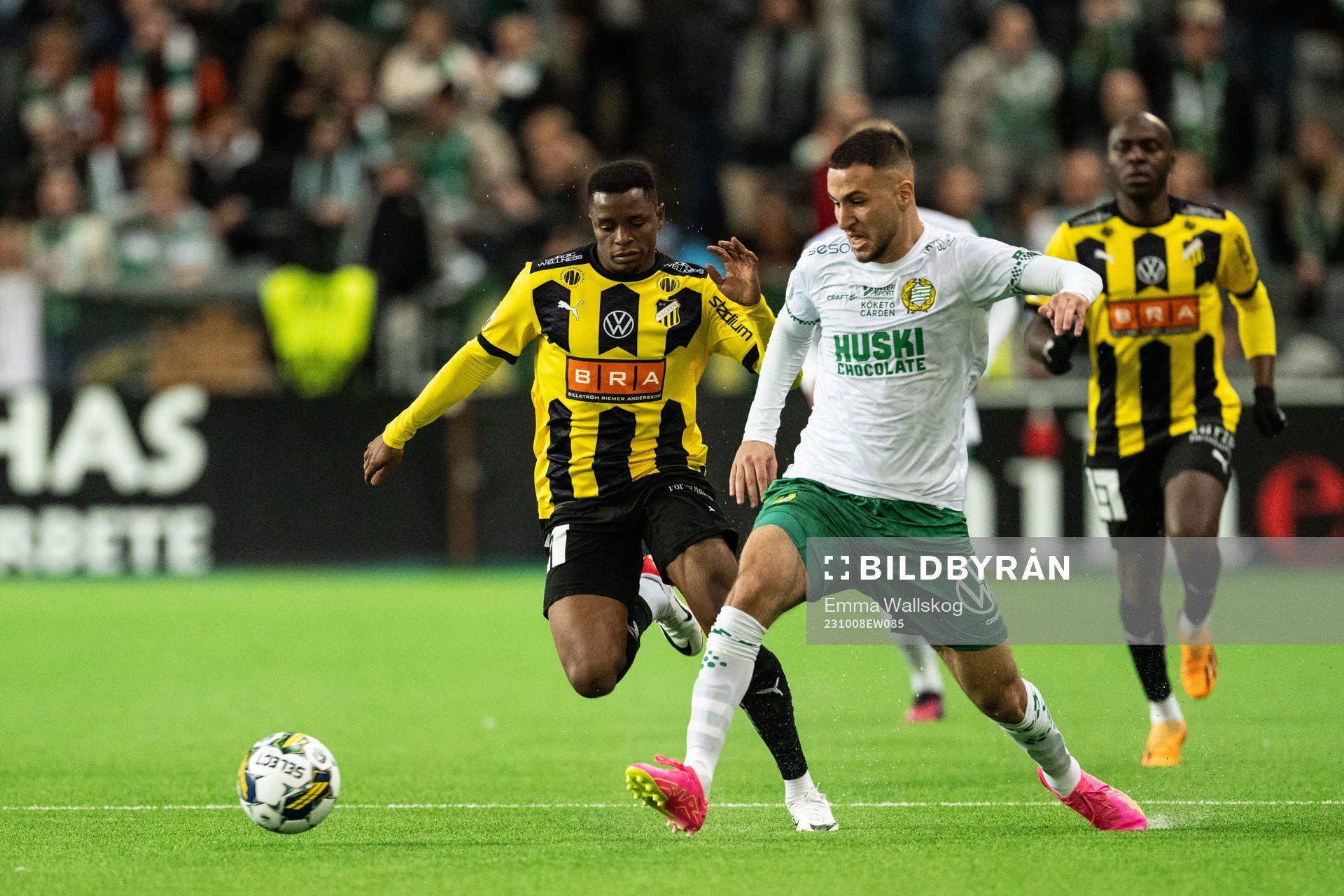 Häckens Abdulrazaq Ishaq och Hammarbys Abdelrahman Boudah