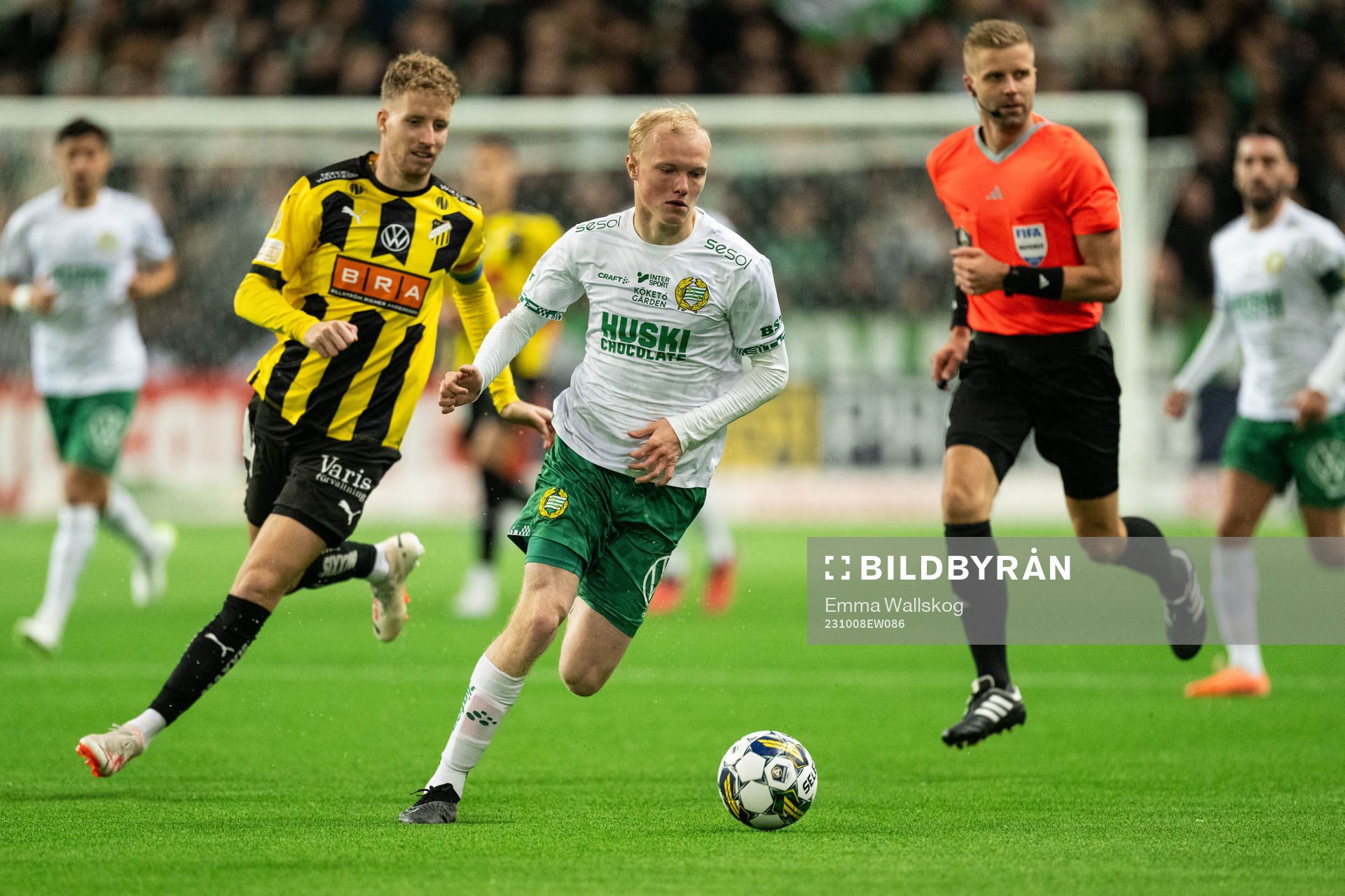 Häckens Samuel Gustafson och Hammarbys Marcus Rafferty