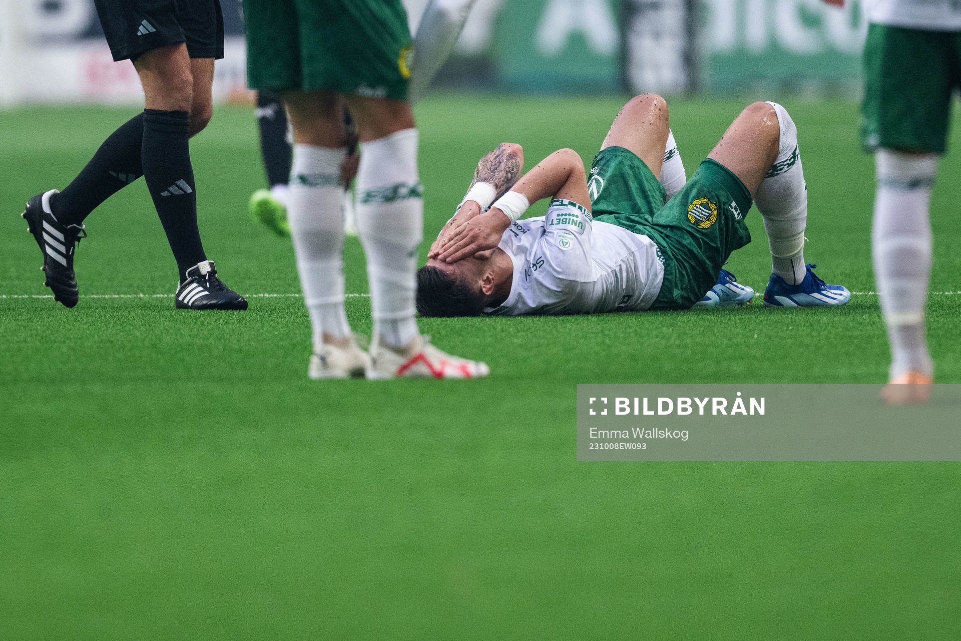 Hammarbys Viktor Djukanovic har ont