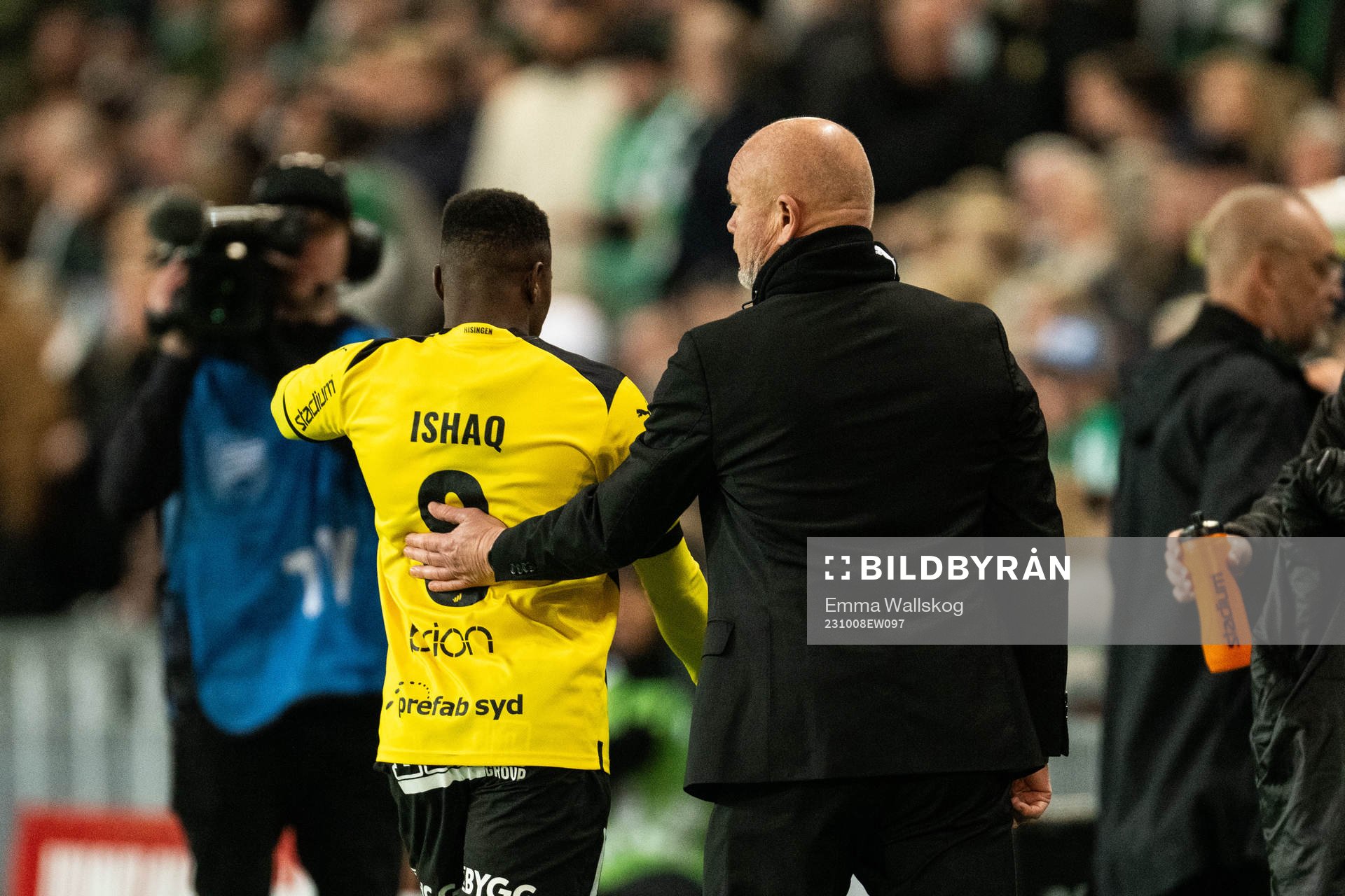 Häckens Abdulrazaq Ishaq och tränare Per-Mathias Høgmo