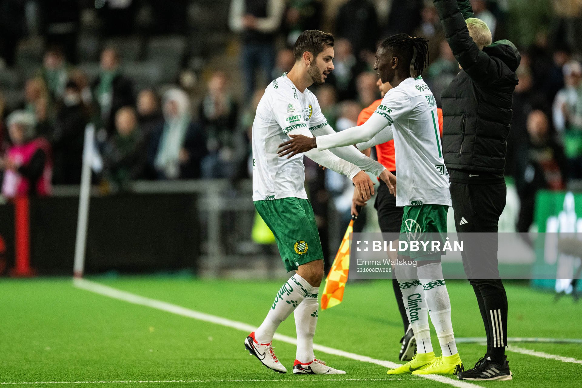 Hammarbys Adi Nalic och Bubacarr Trawally