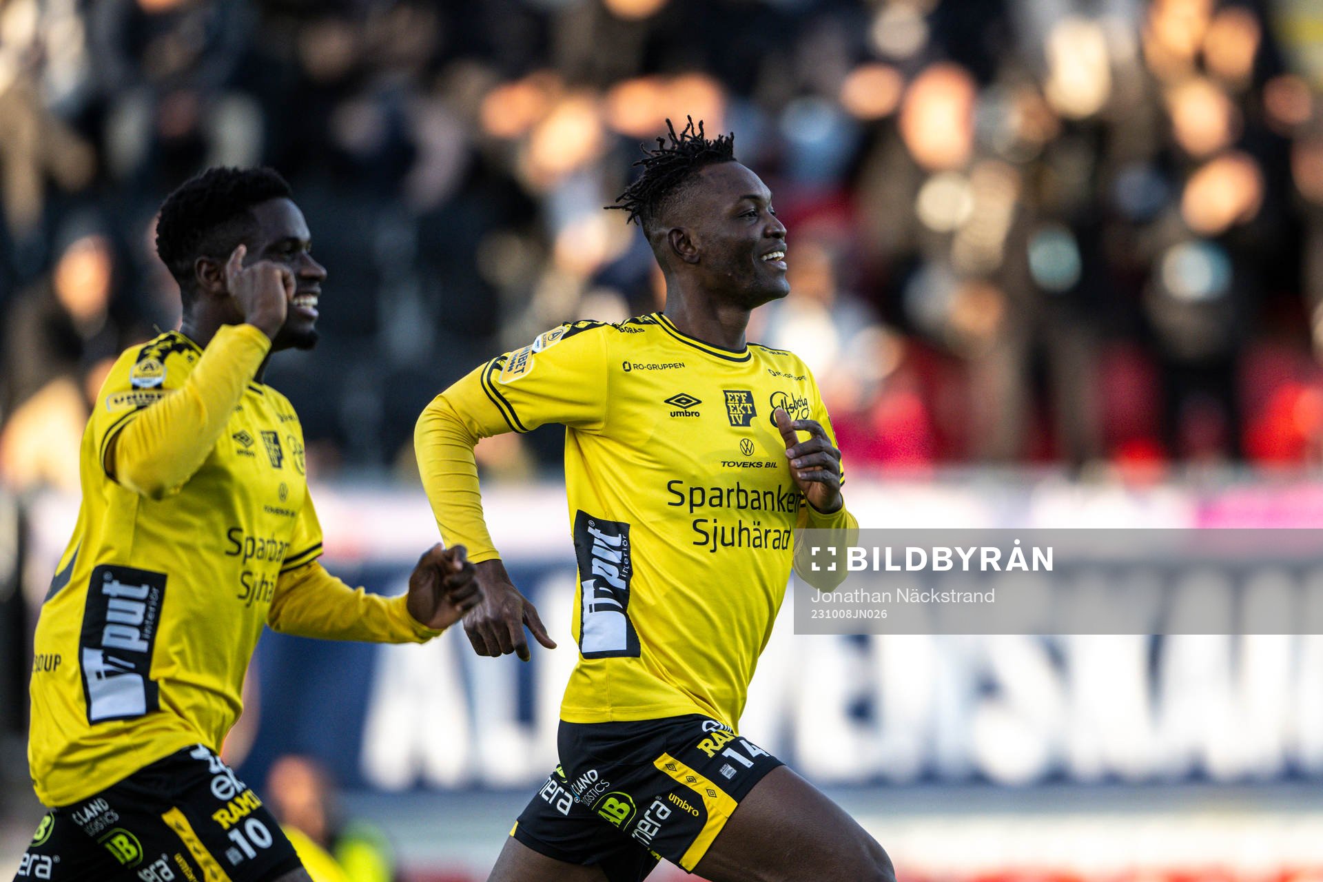 Elfsborgs Jalal Abdullai och Michael Baidoo jublar