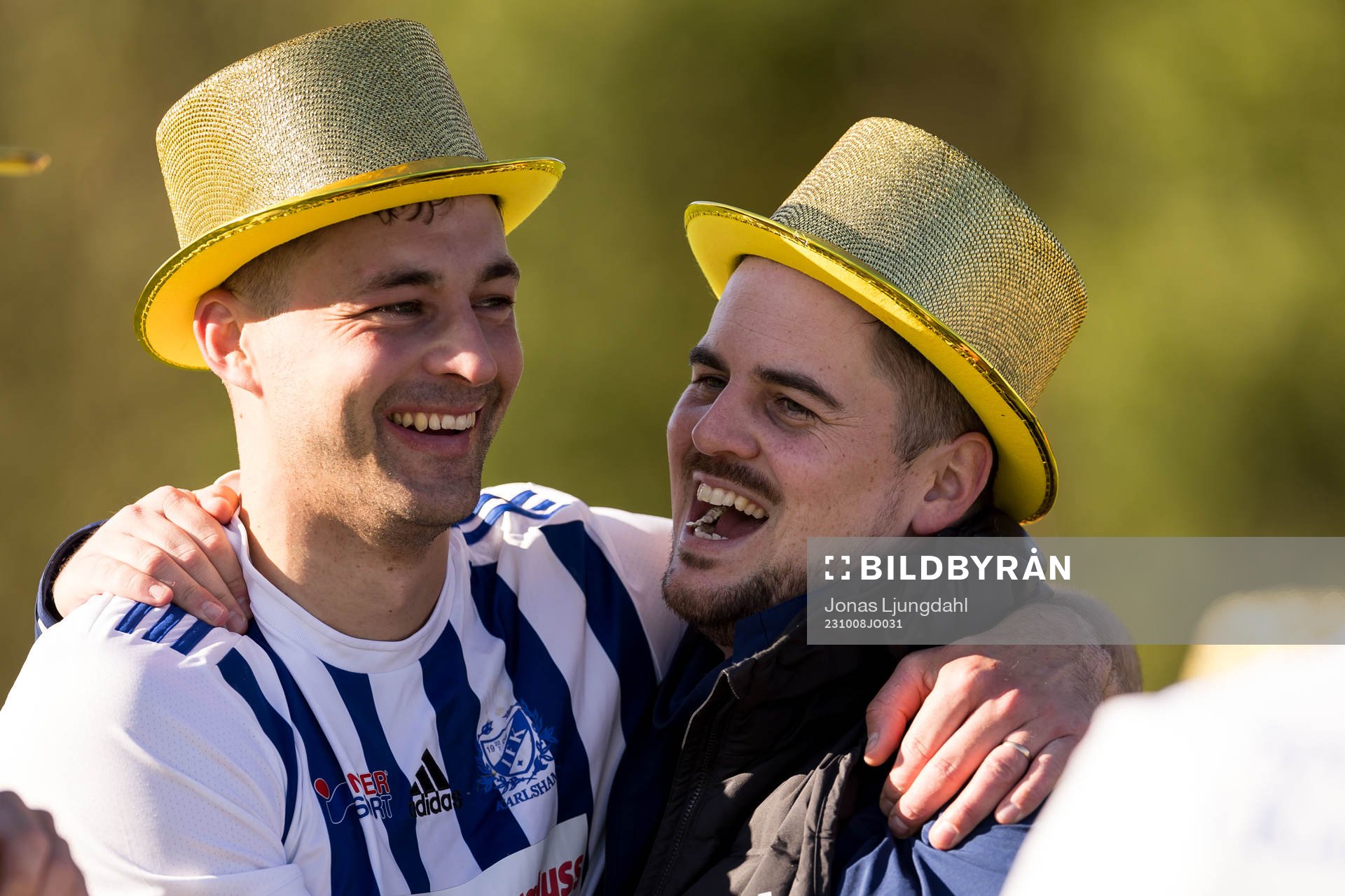 IFK Karlshamns Karl Lindqvist och tränare Filip Heimfors