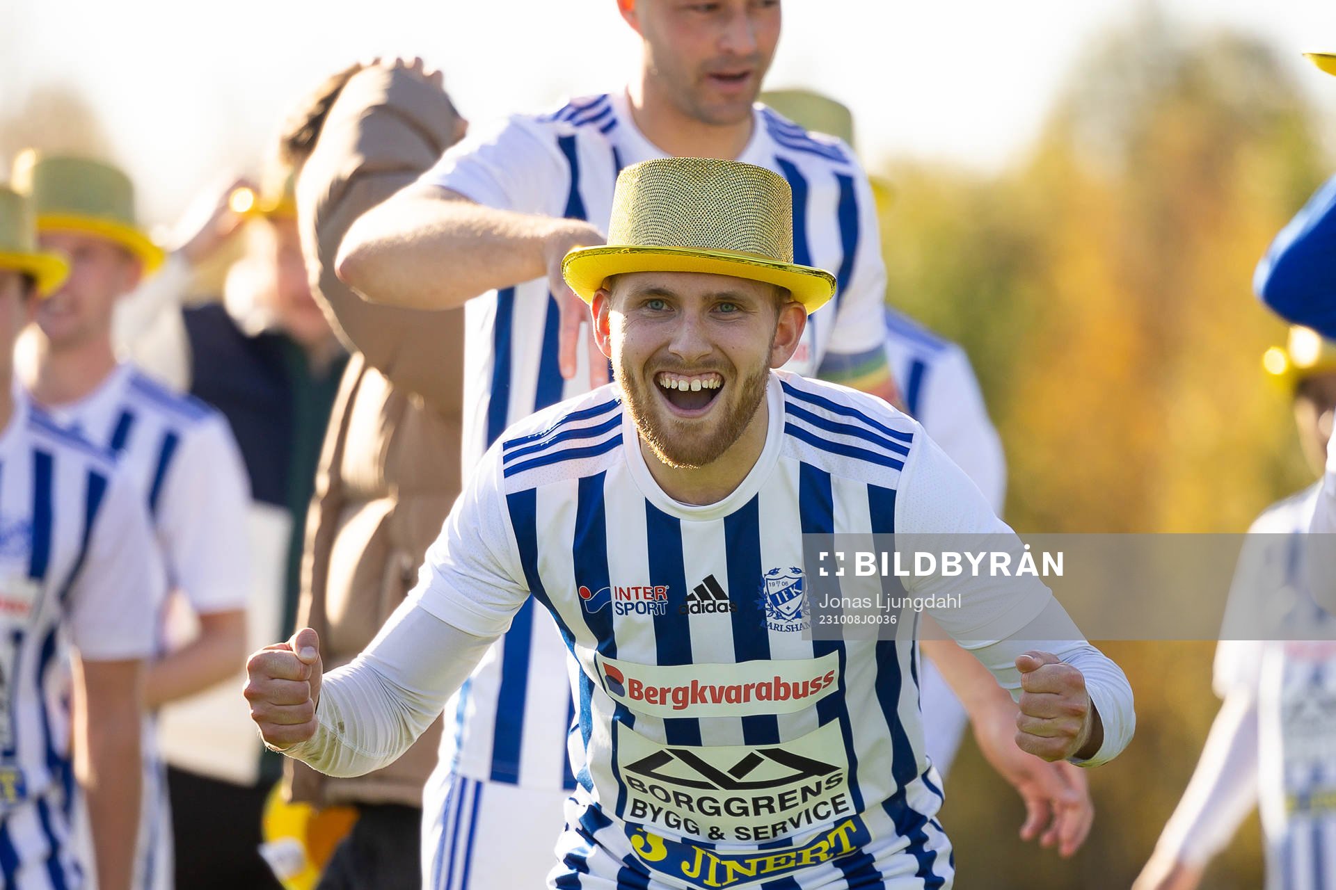 IFK Karlshamns Lukas Jönsson jublar