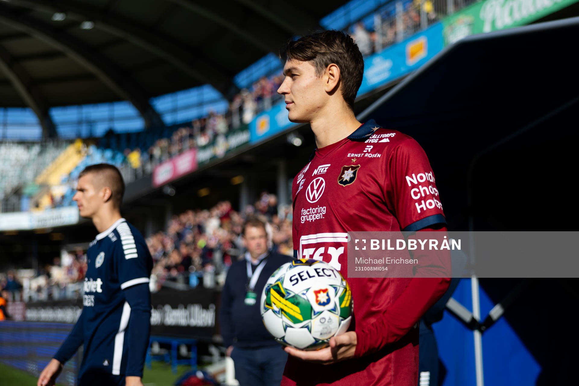 Örgrytes Noah Christoffersson innan fotbollsmatchen i