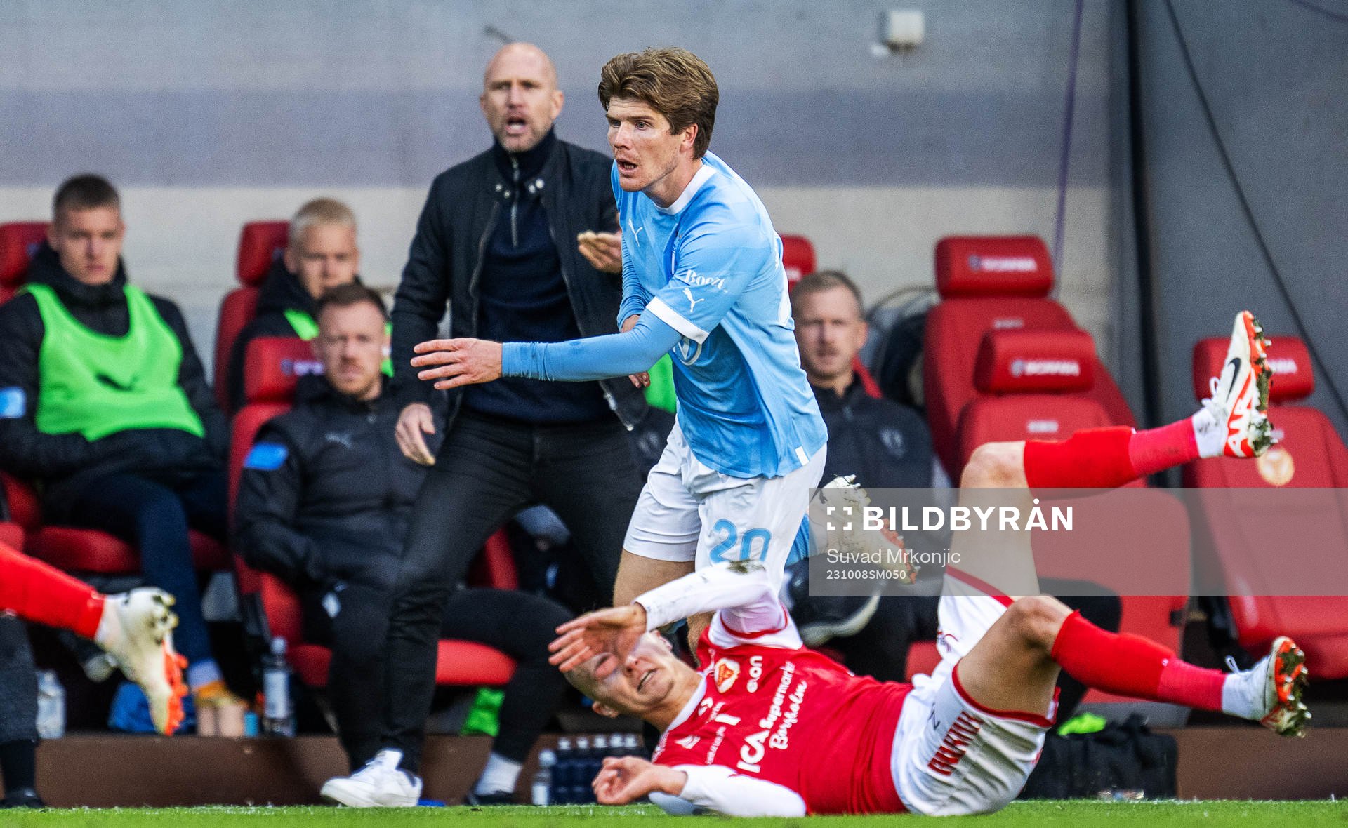 Malmö FFs Oliver Berg och Kalmars David Kristjan Olafsson