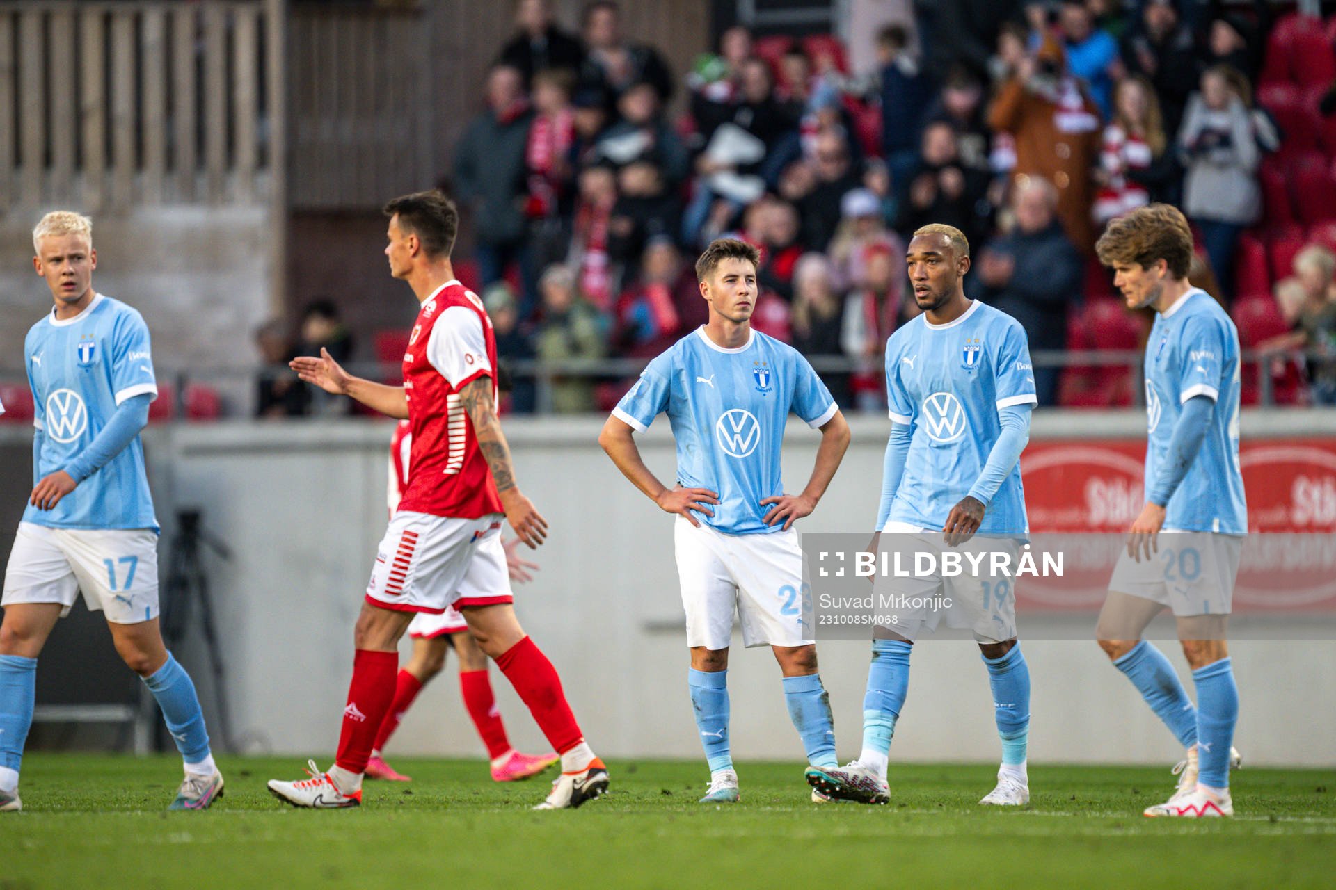 Malmö FFs Lasse Berg Johnsen, Derek Cornelius och Oliver