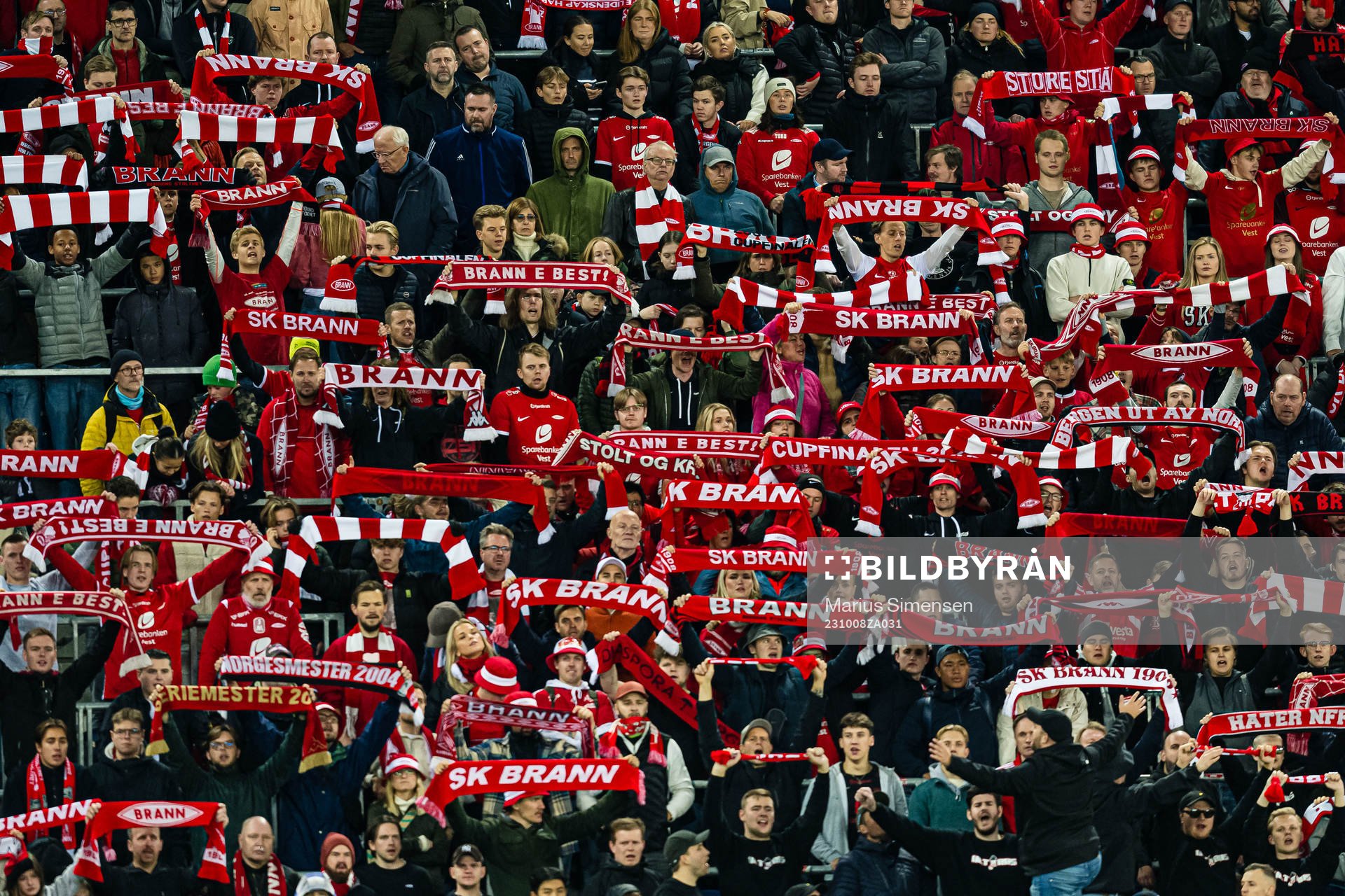 Spectators in the stands