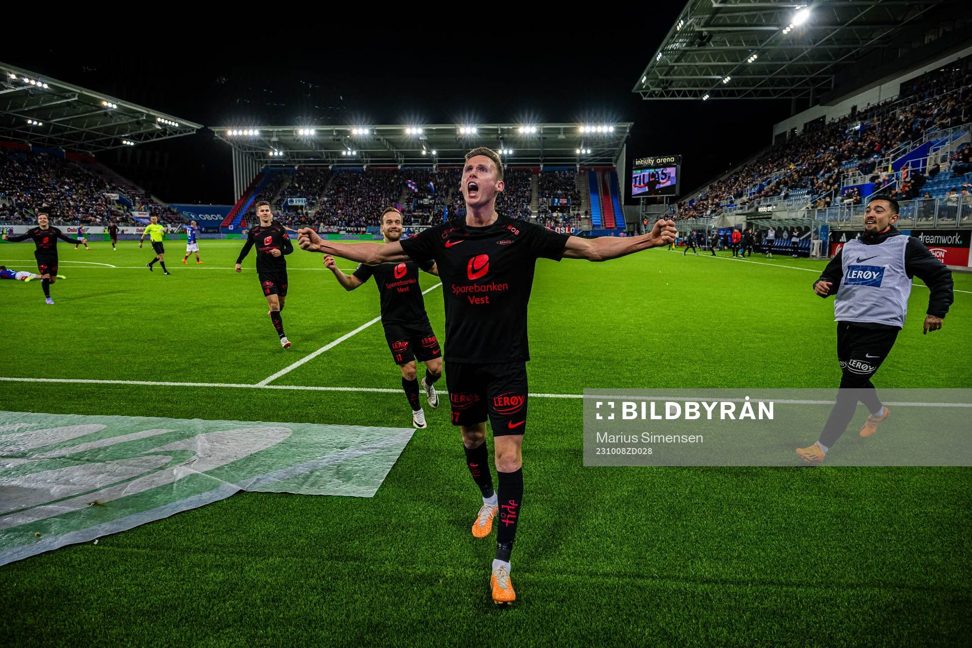 Joachim Soltvedt of Brann celebrates