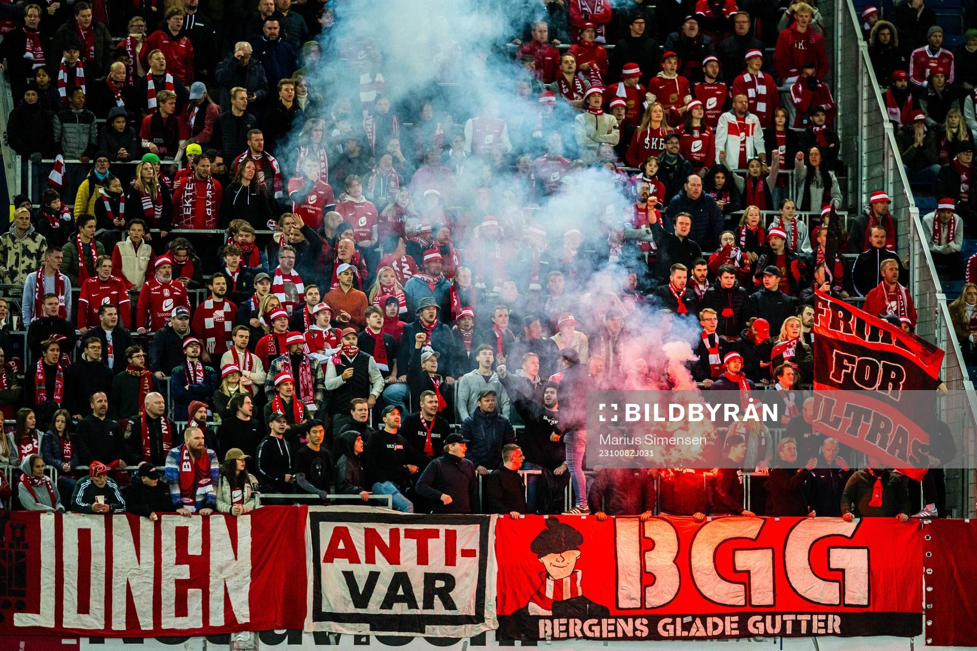 Spectators in the stands