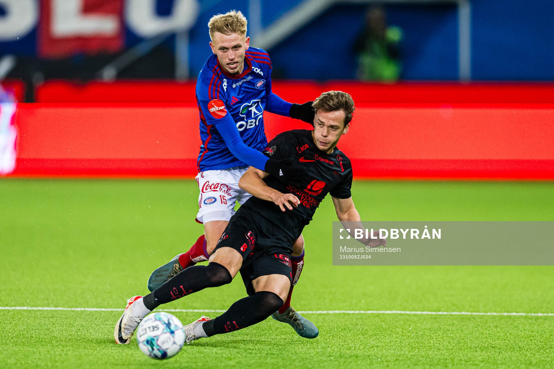 Elias Hagen of Vålerenga and Felix Horn Myhre of Brann