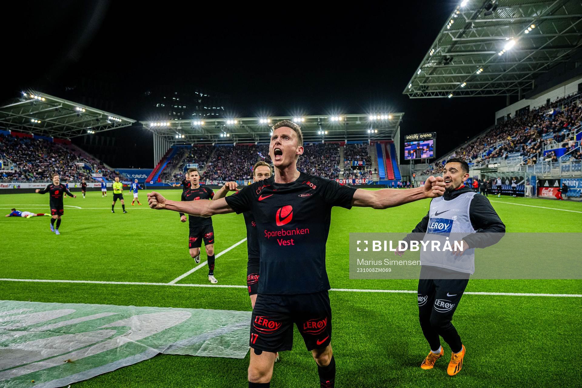 Joachim Soltvedt of Brann celebrates