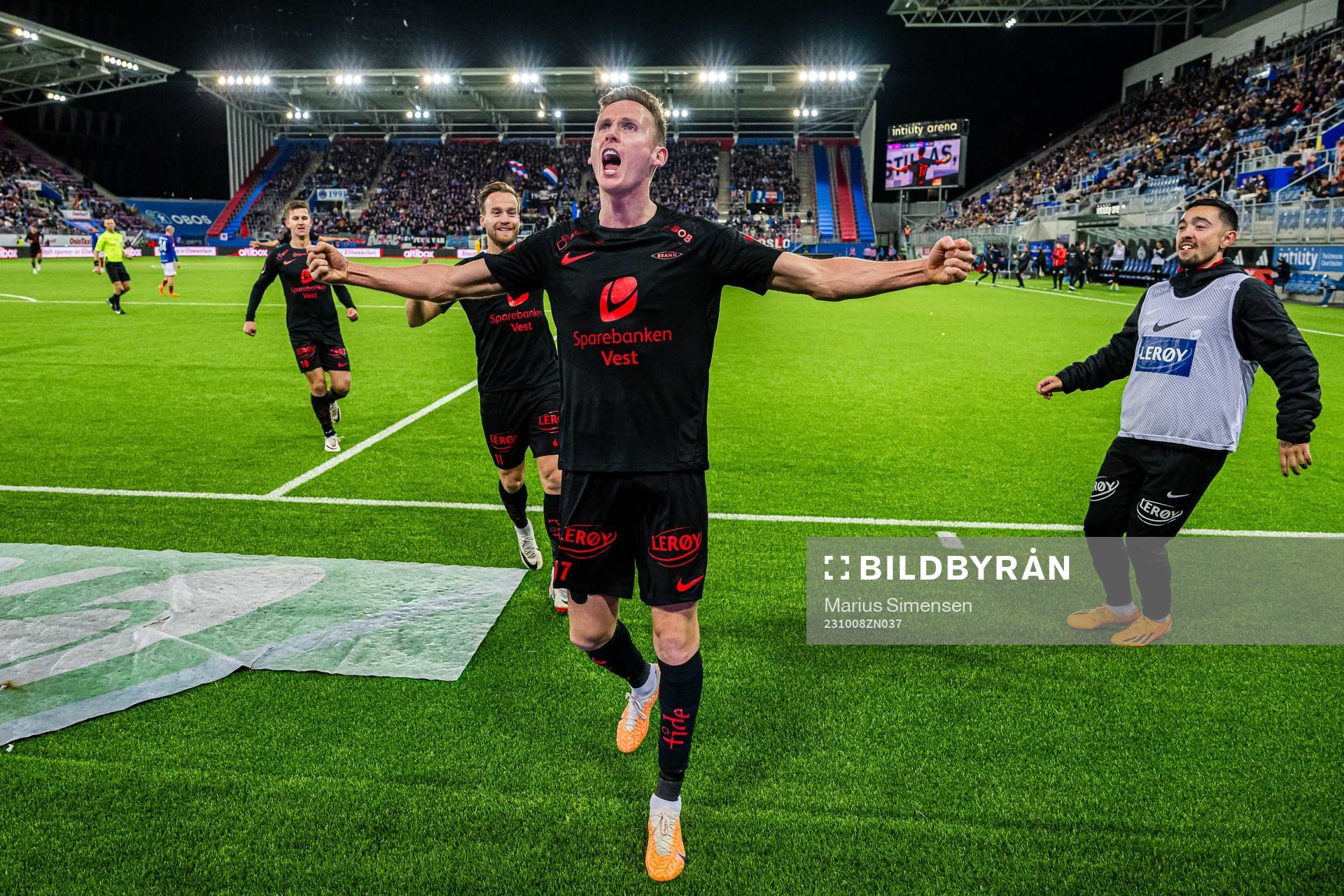 Joachim Soltvedt of Brann celebrates