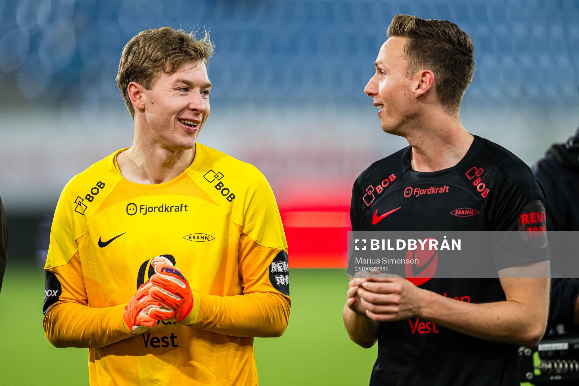 Mathias Dyngeland and Joachim Soltvedt of Brann