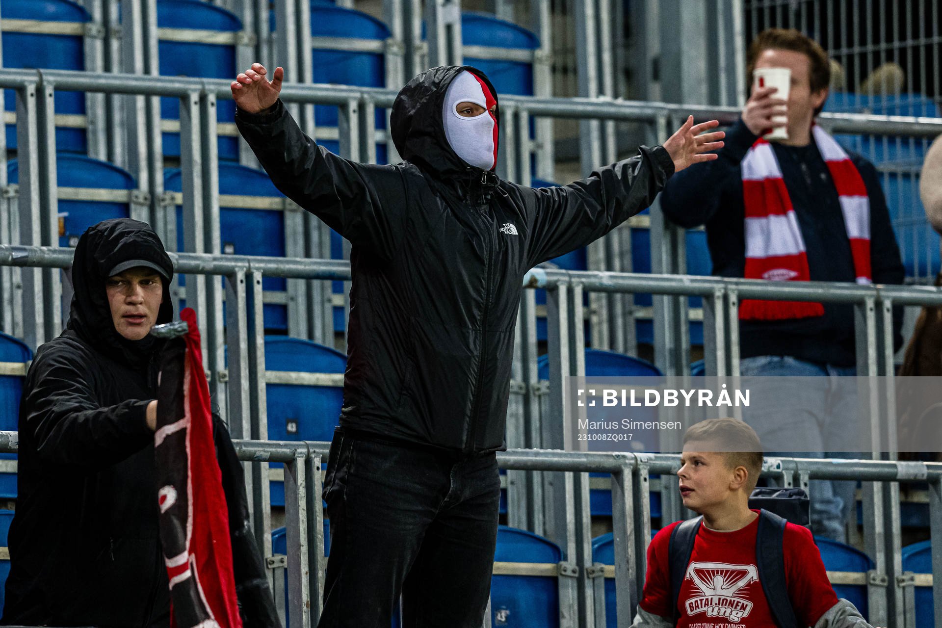Spectators in the stands