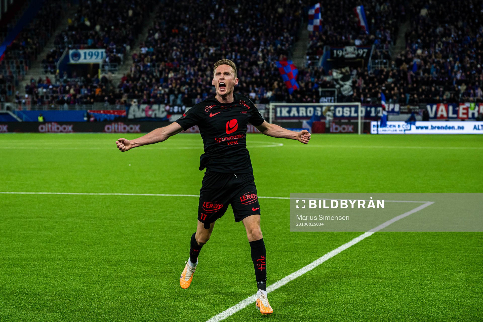 Joachim Soltvedt of Brann celebrates