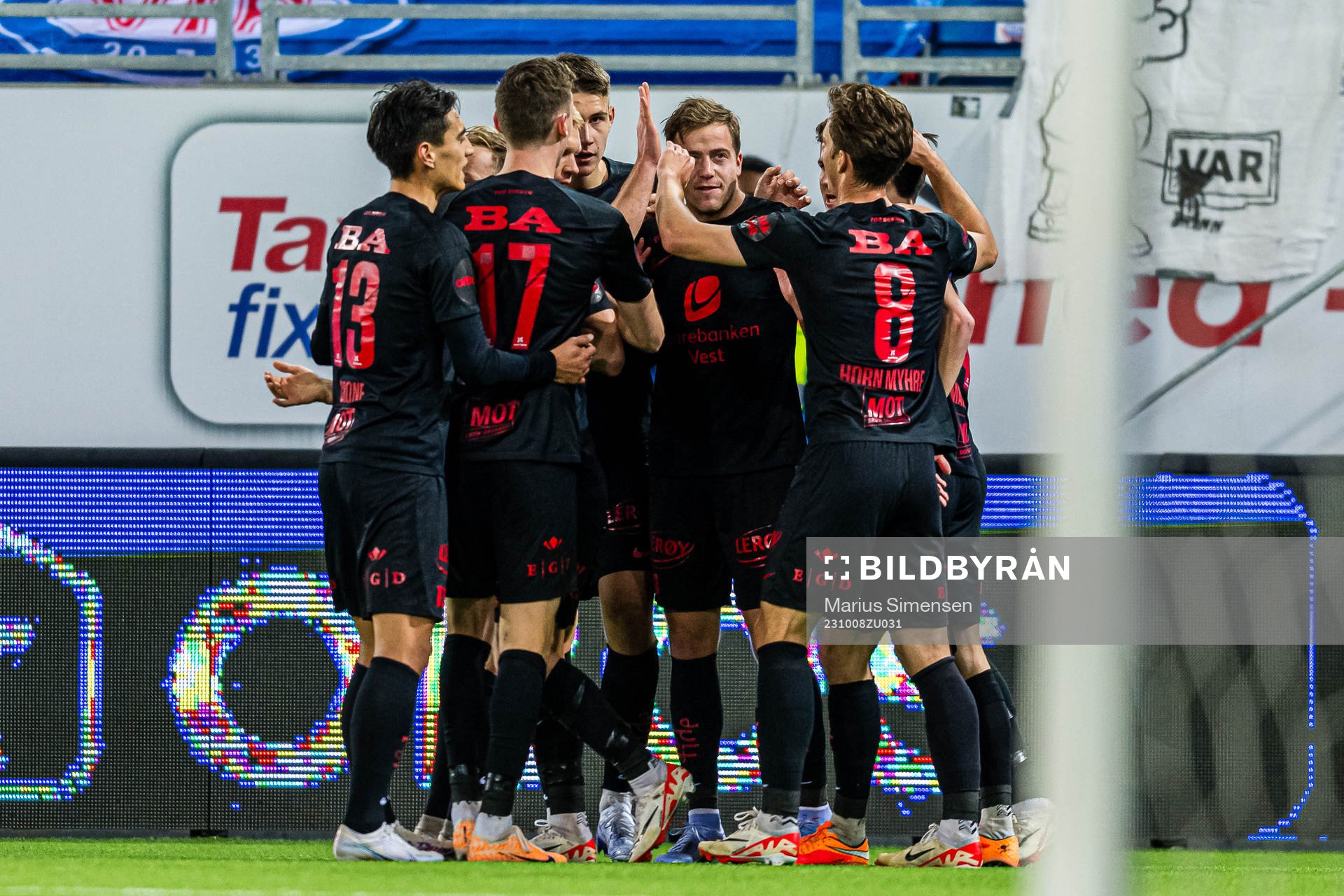 Frederik Børsting of Brann celebrates