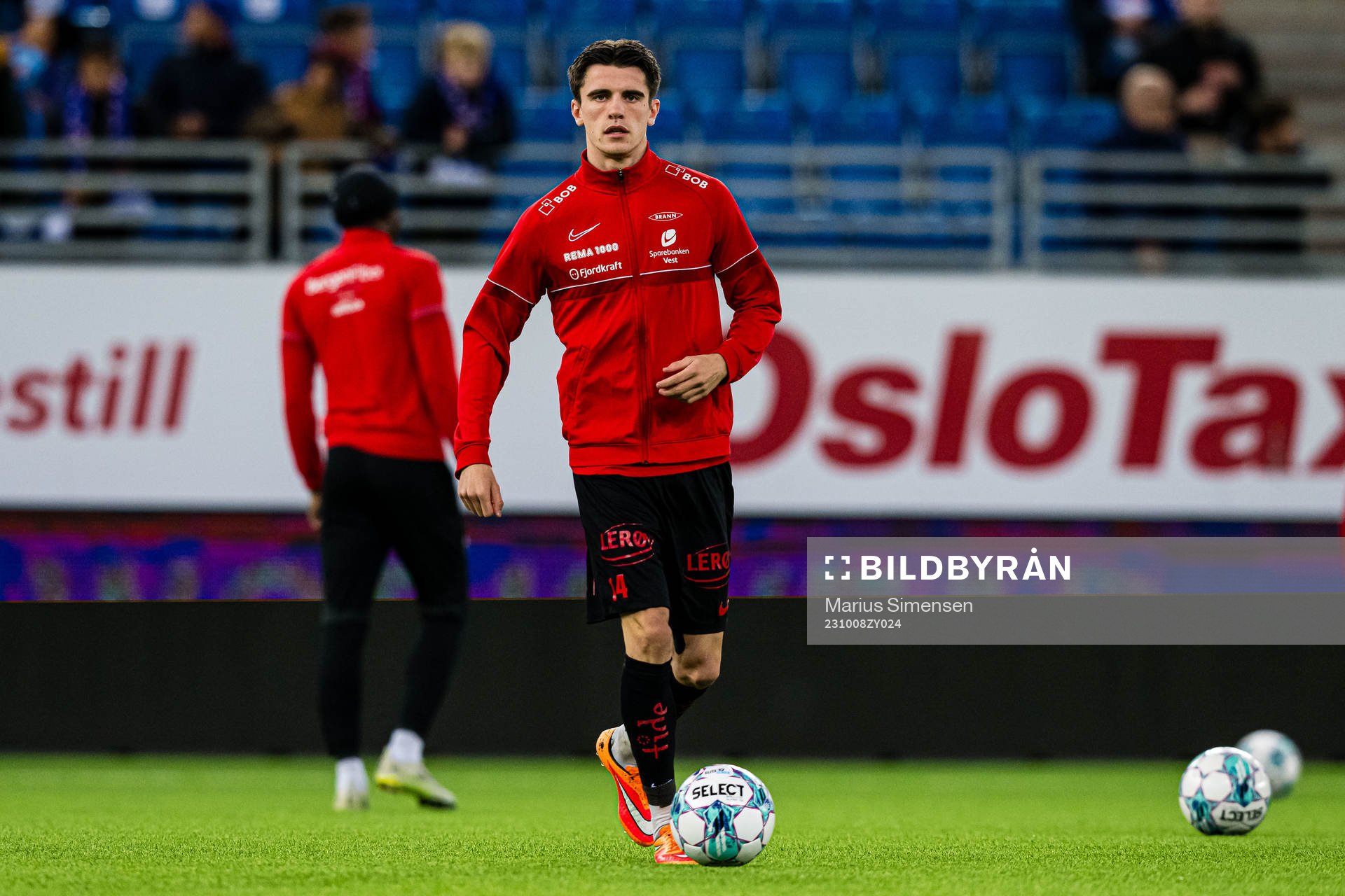 Ulrik Mathisen of Brann warms up