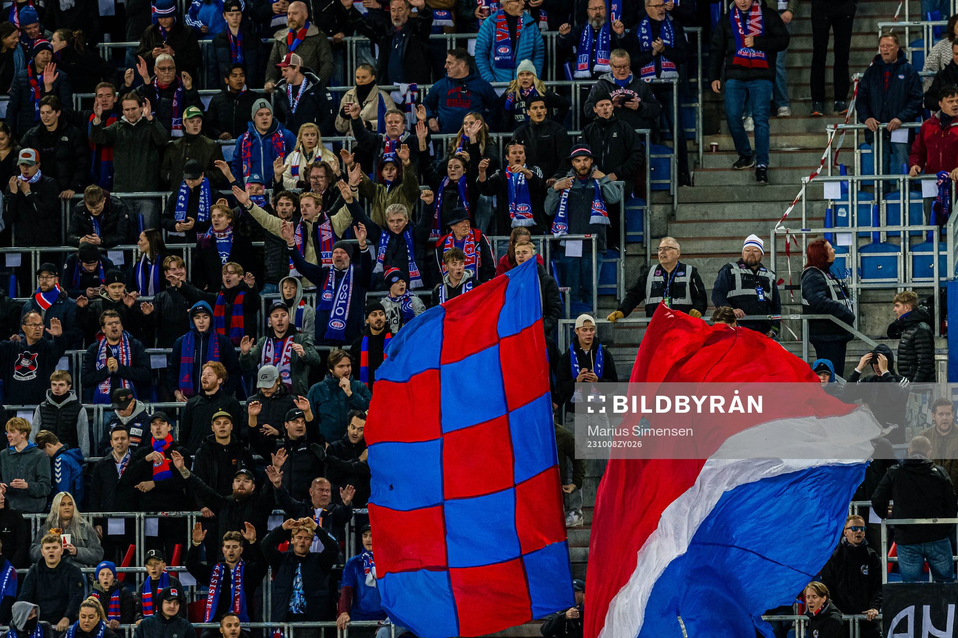 Spectators in the stands