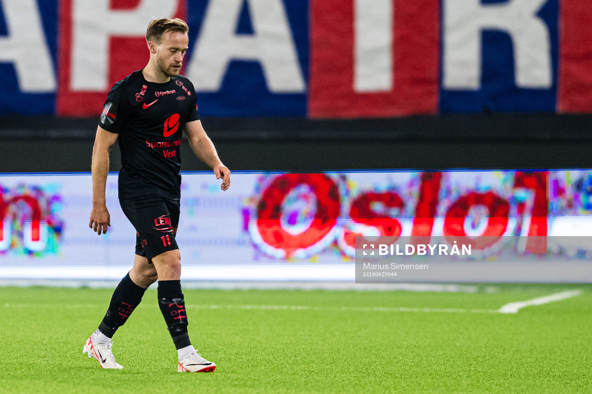 Bård Finne of Brann looks dejected