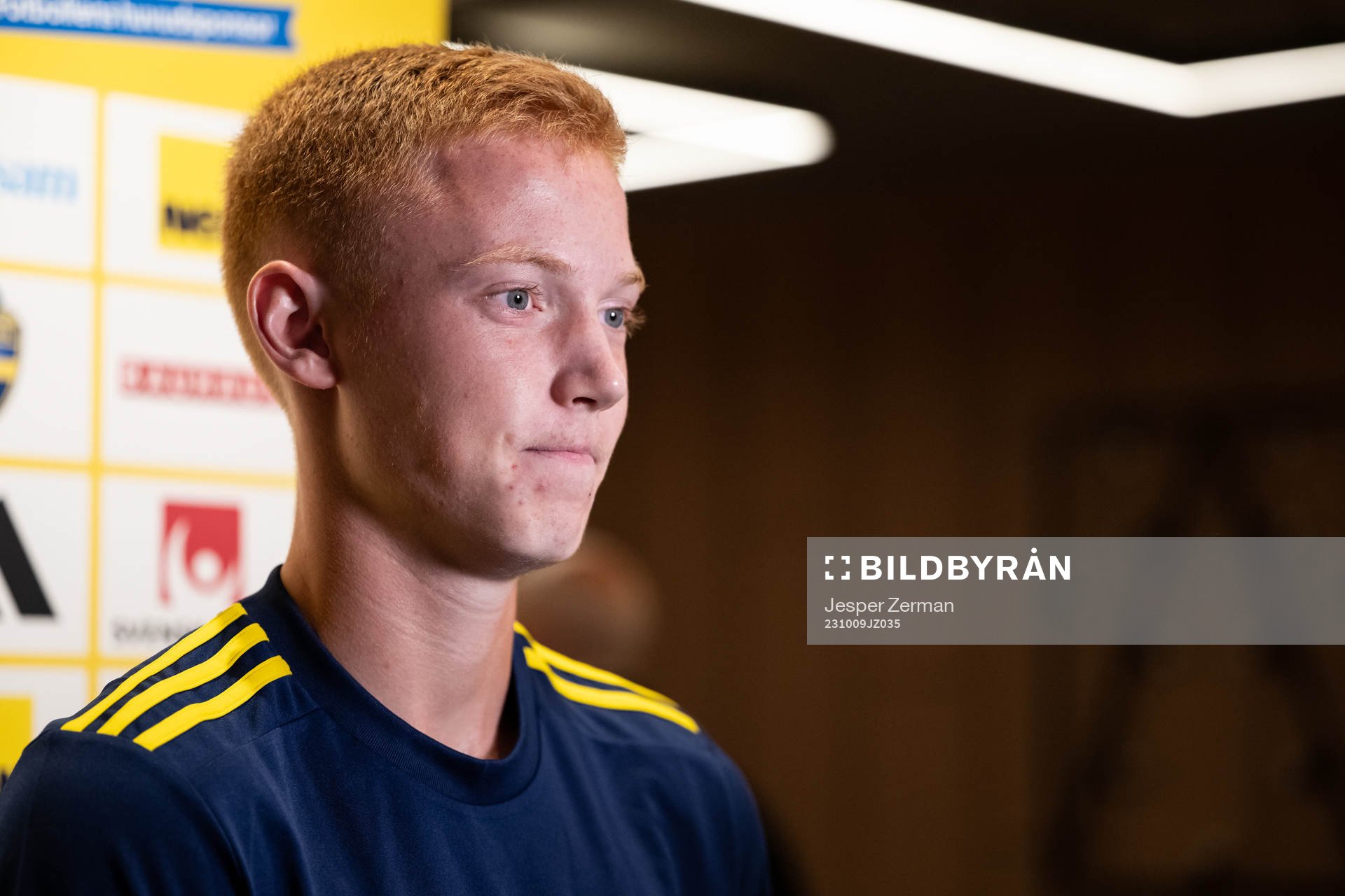 Hugo Larsson of the Swedish men's football national team at