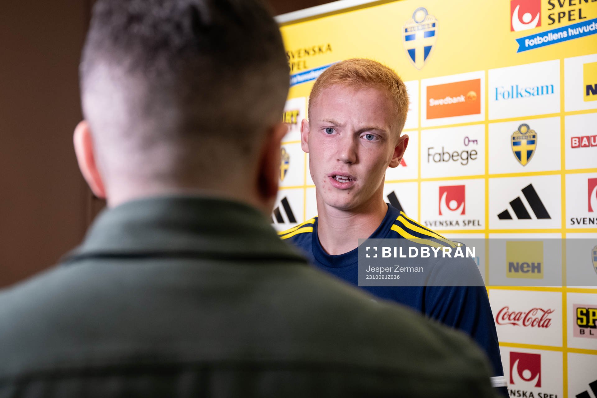Hugo Larsson of the Swedish men's football national team at