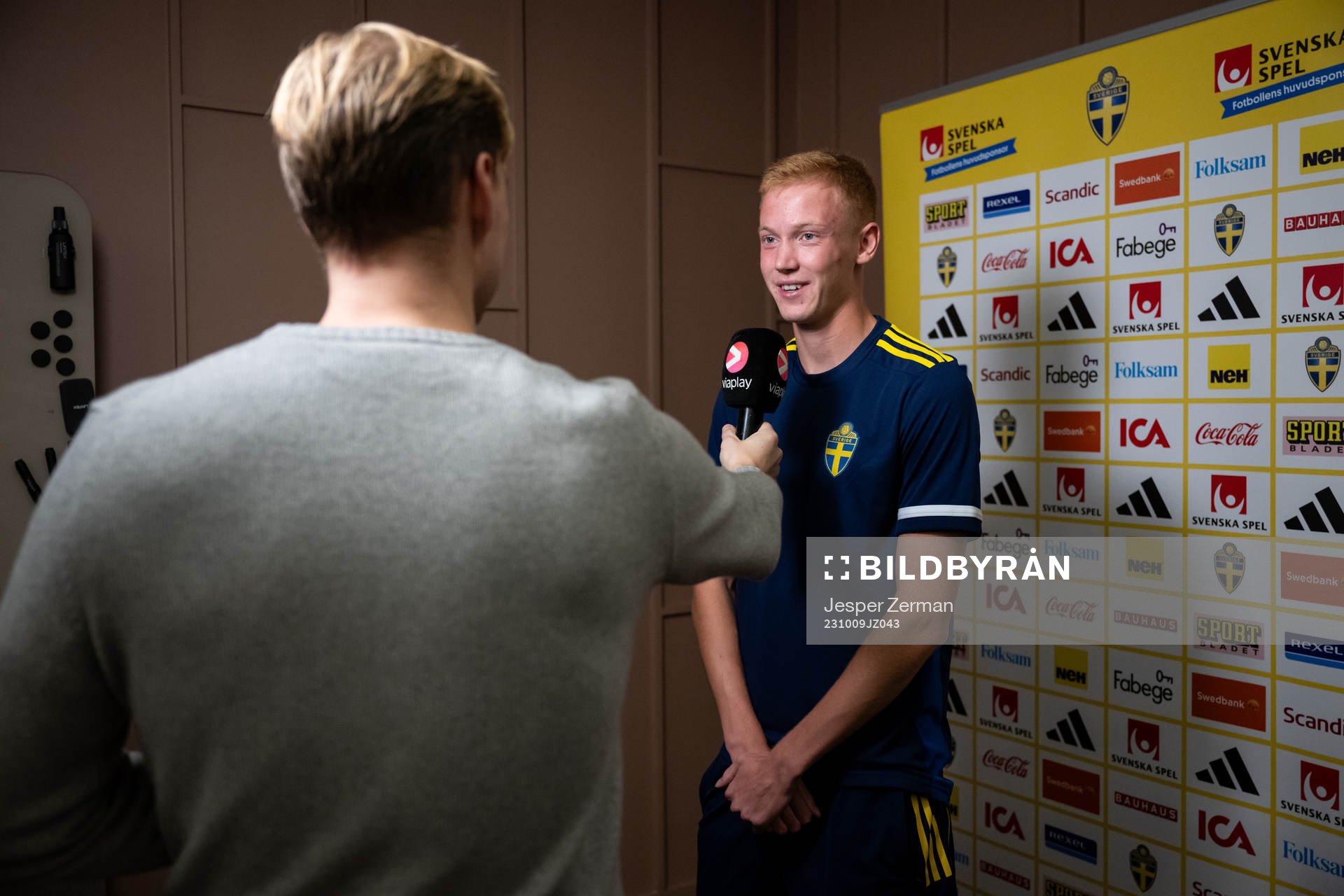 Hugo Larsson of the Swedish men's football national team at