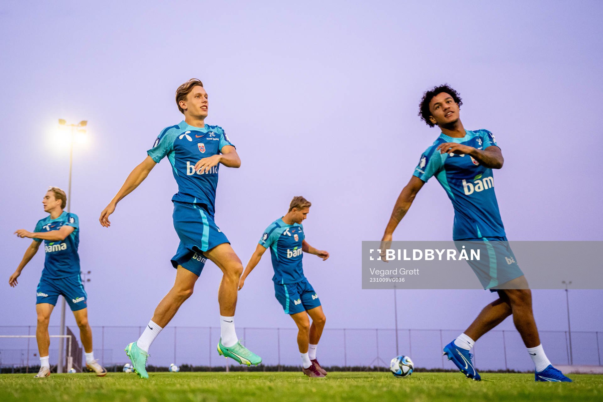 Marcus Holmgren Pedersen and Oscar Bobb of the Norwegian