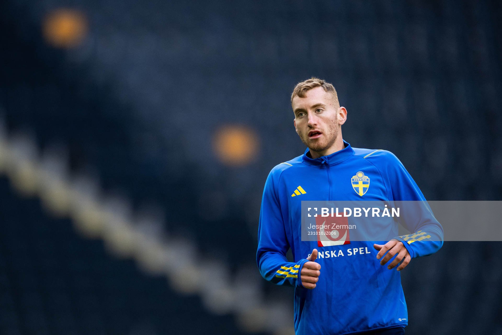 Dejan Kulusevski of the Swedish national football team at a